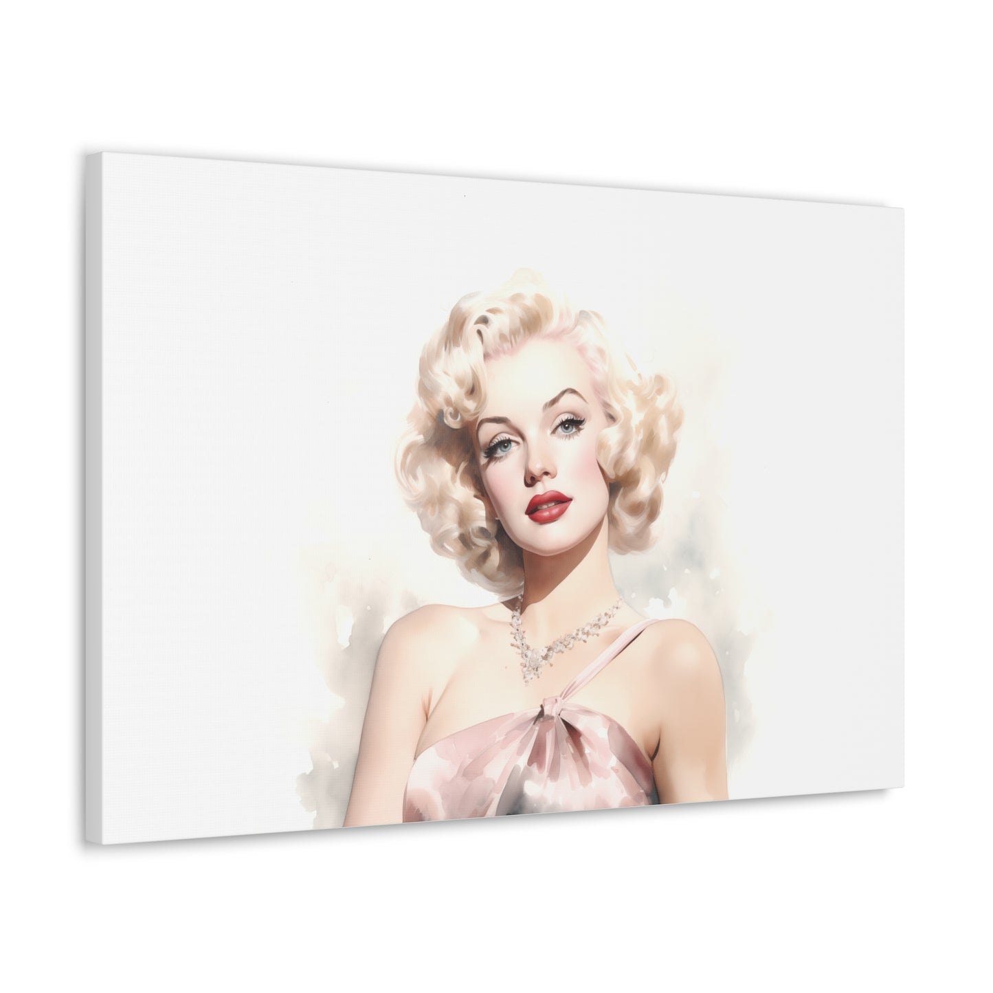 Canvas Wall Art, Gallery Wrapped Pop Art, Celebrity Wall Art – Marilyn Monroe - Pink