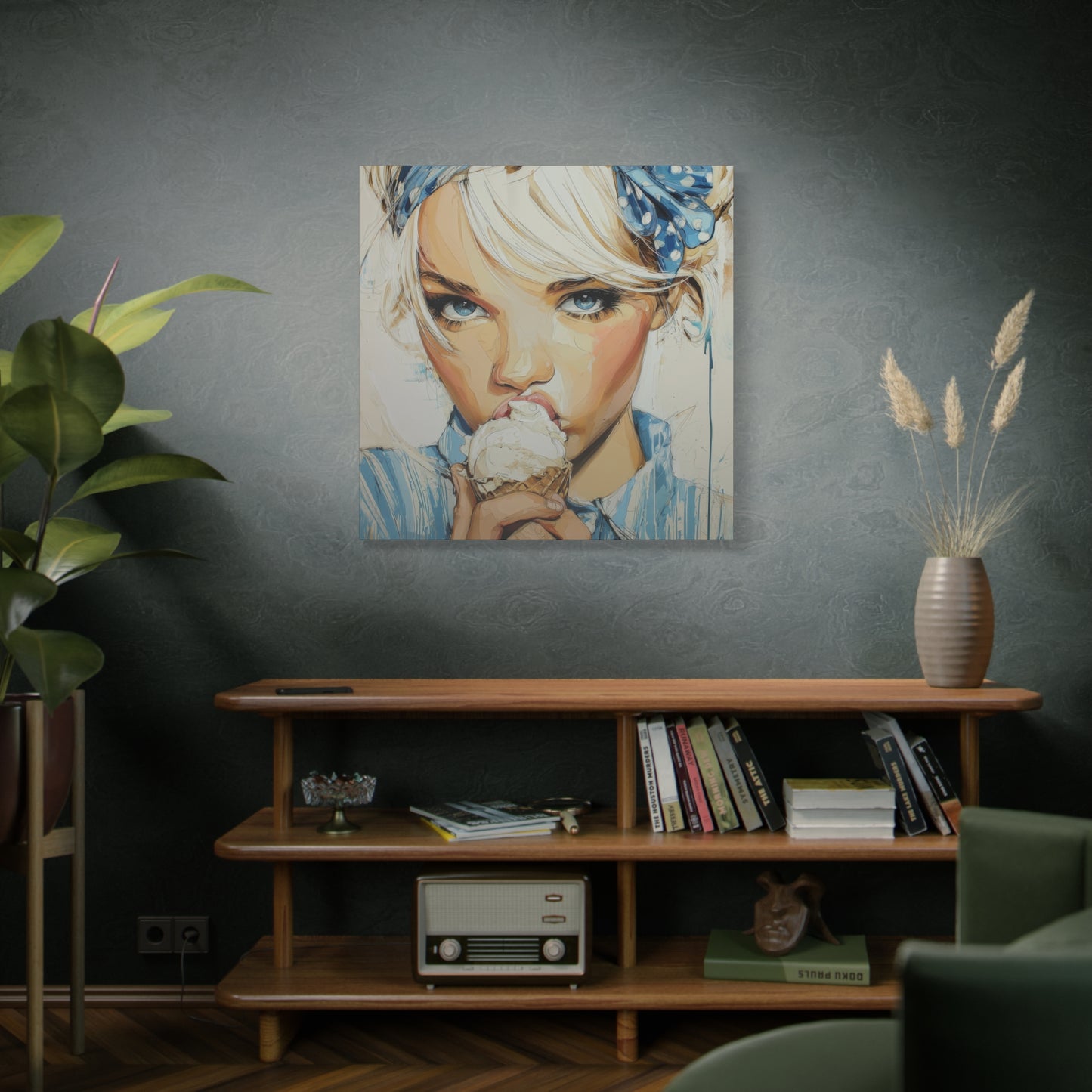 Gallery Wrapped Canvas, Sweet Summer Nostalgia, Sugar and Spice Art Canvas, Ice Cream Dreams Art – Cora