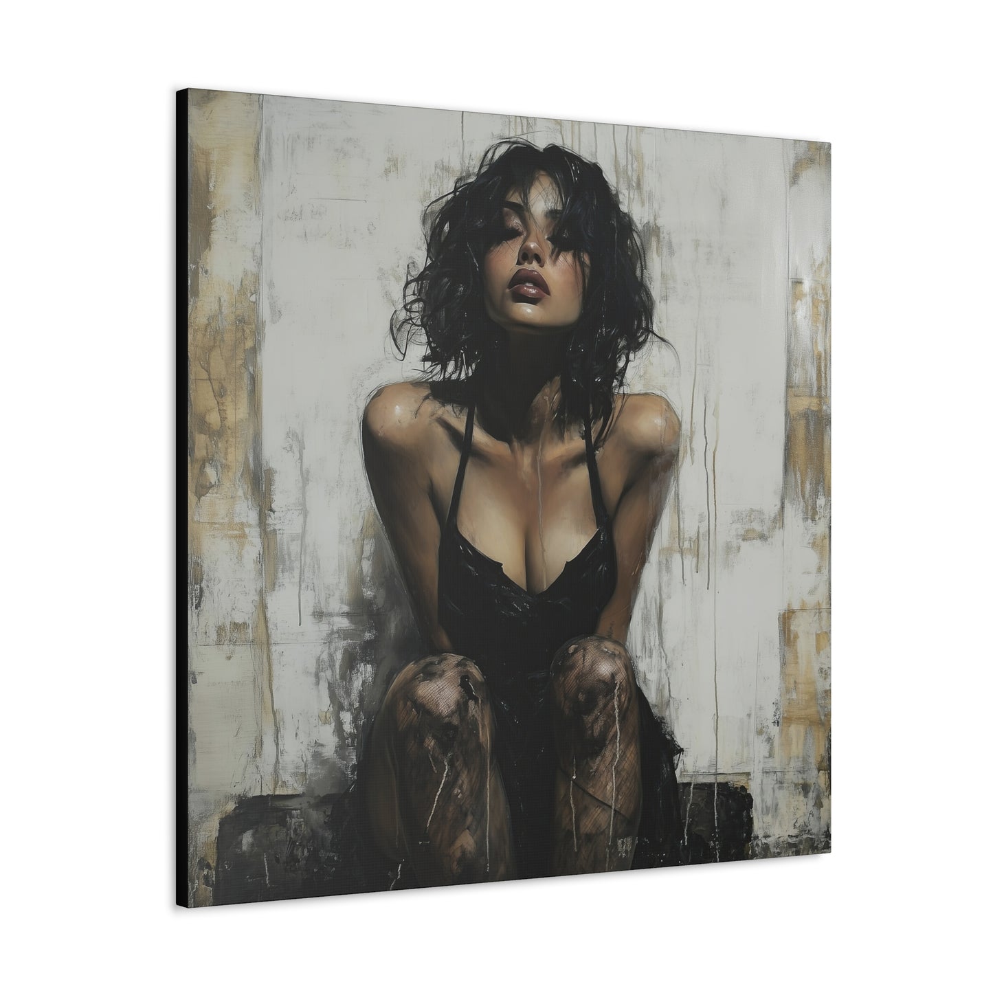 Gallery Wrapped Canvas, Sinners and Saints Art Canvas, Erotic Pinup Art Canvas – Vivienne