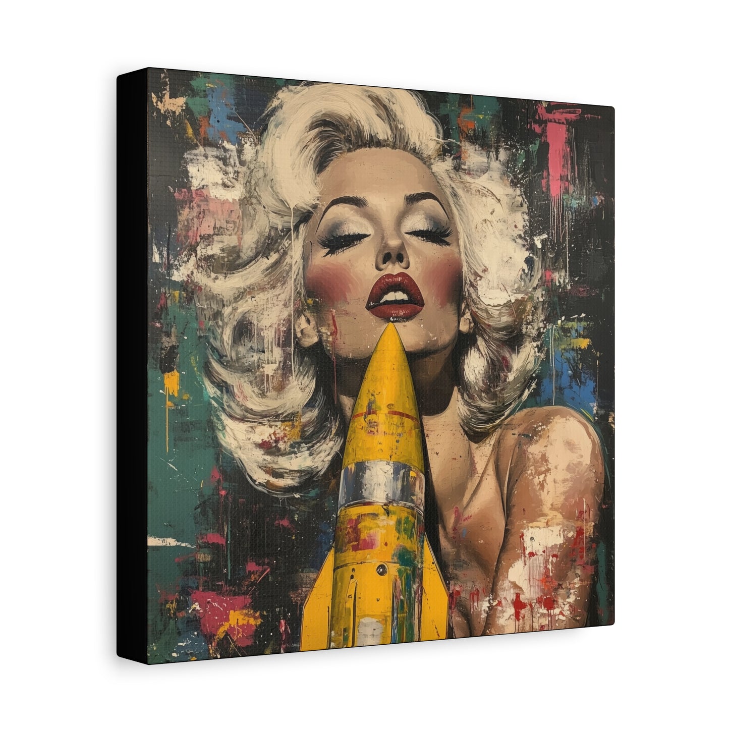 Gallery Wrapped Canvas, Guilt and Grit Adult Art Canvas, Erotic Pinup Art Canvas – Jennifer