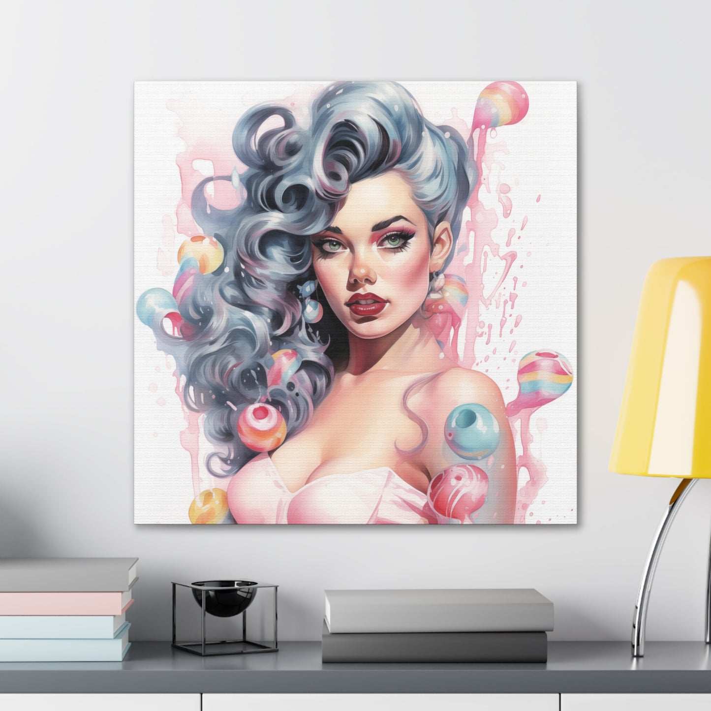 Canvas Wall Art, Gallery Wrapped Pop Art, Femme Doll Wall Art – Lux