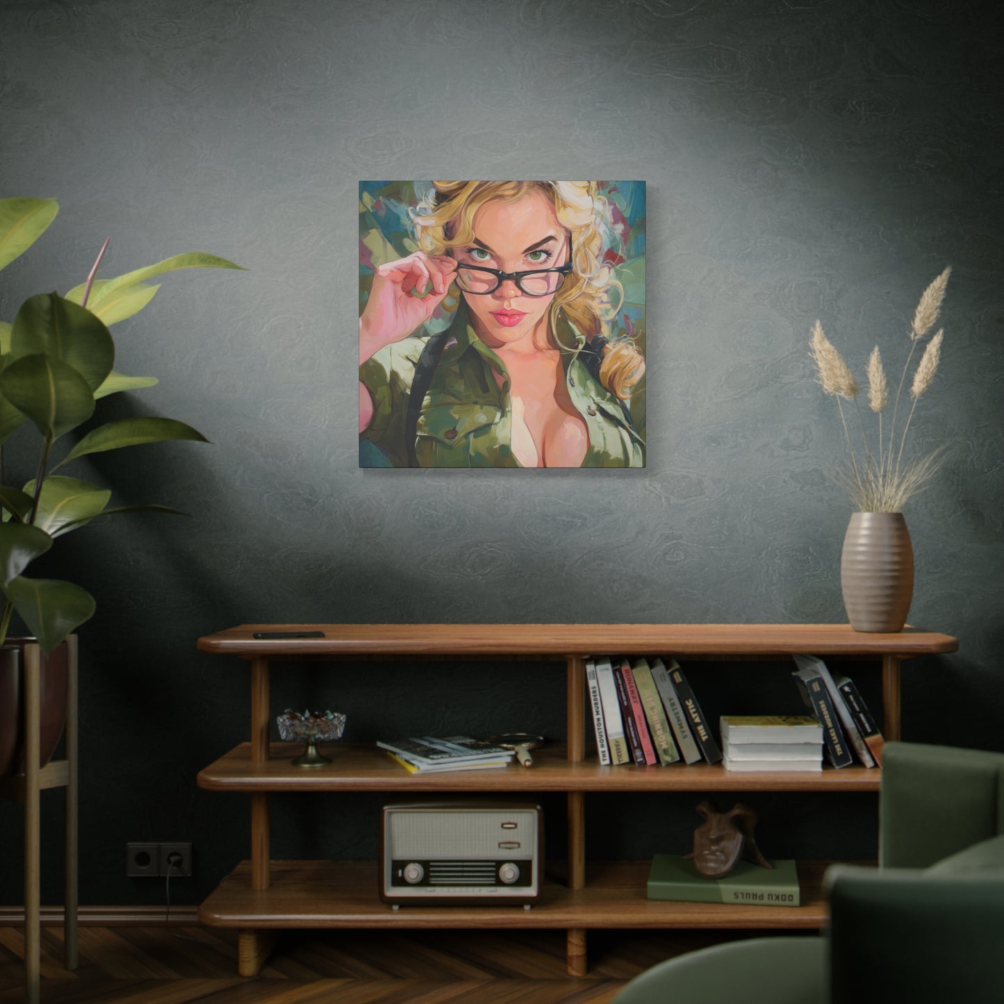 Gallery Wrapped Canvas, Liberty and Lace Art Canvas, Erotic Pinup Art Canvas – Barb
