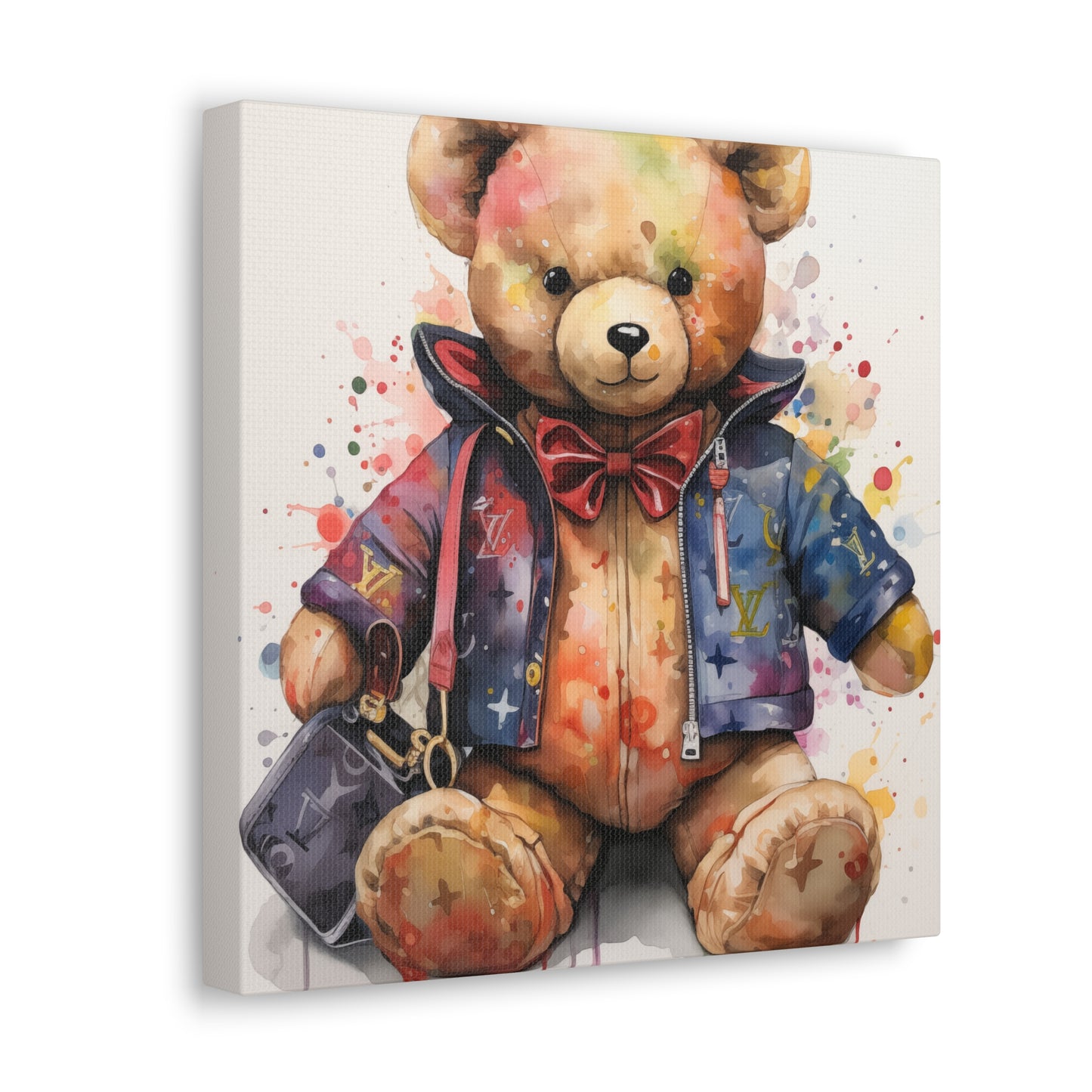 Canvas Gallery Wrap - LV Bear Wall Art - Drip