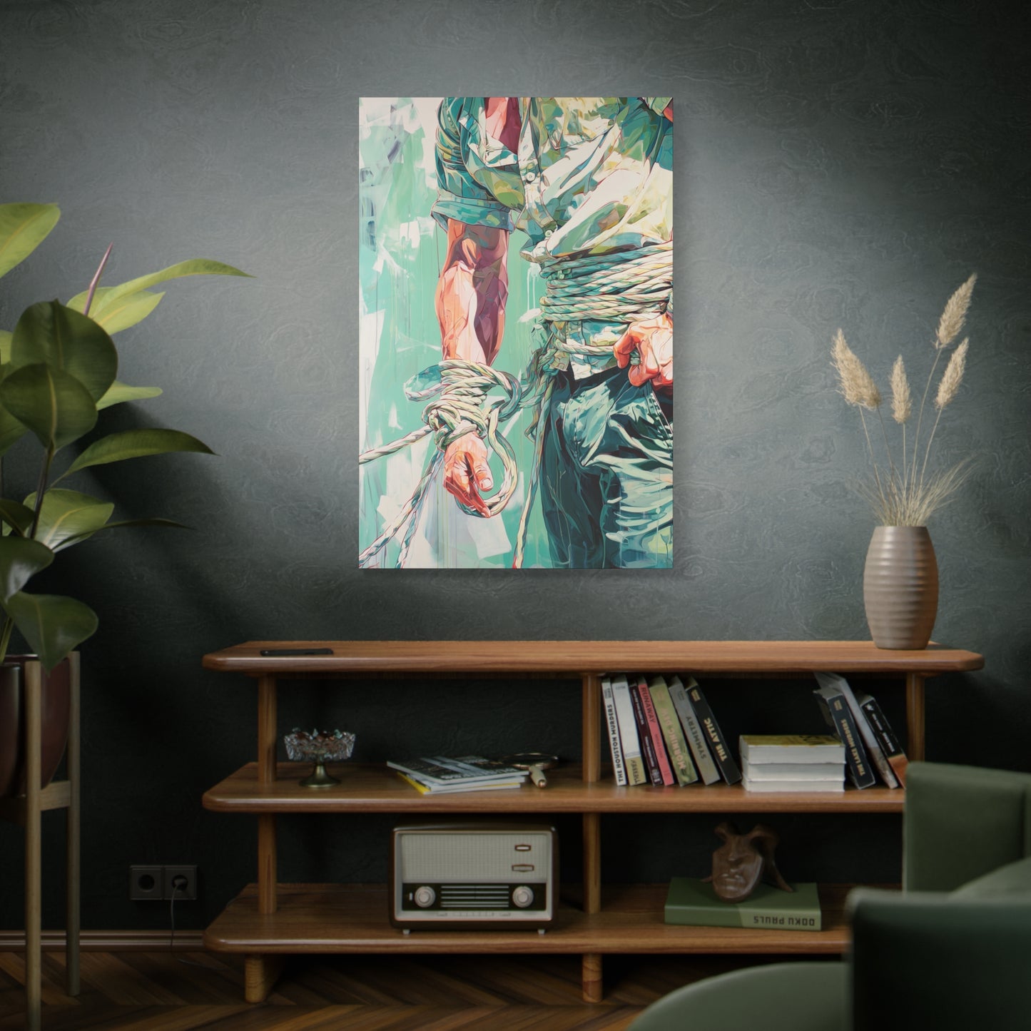 Gallery Wrapped Canvas, Ropes and Reverence Art Canvas, Erotic Shibari Art Canvas – Jiro