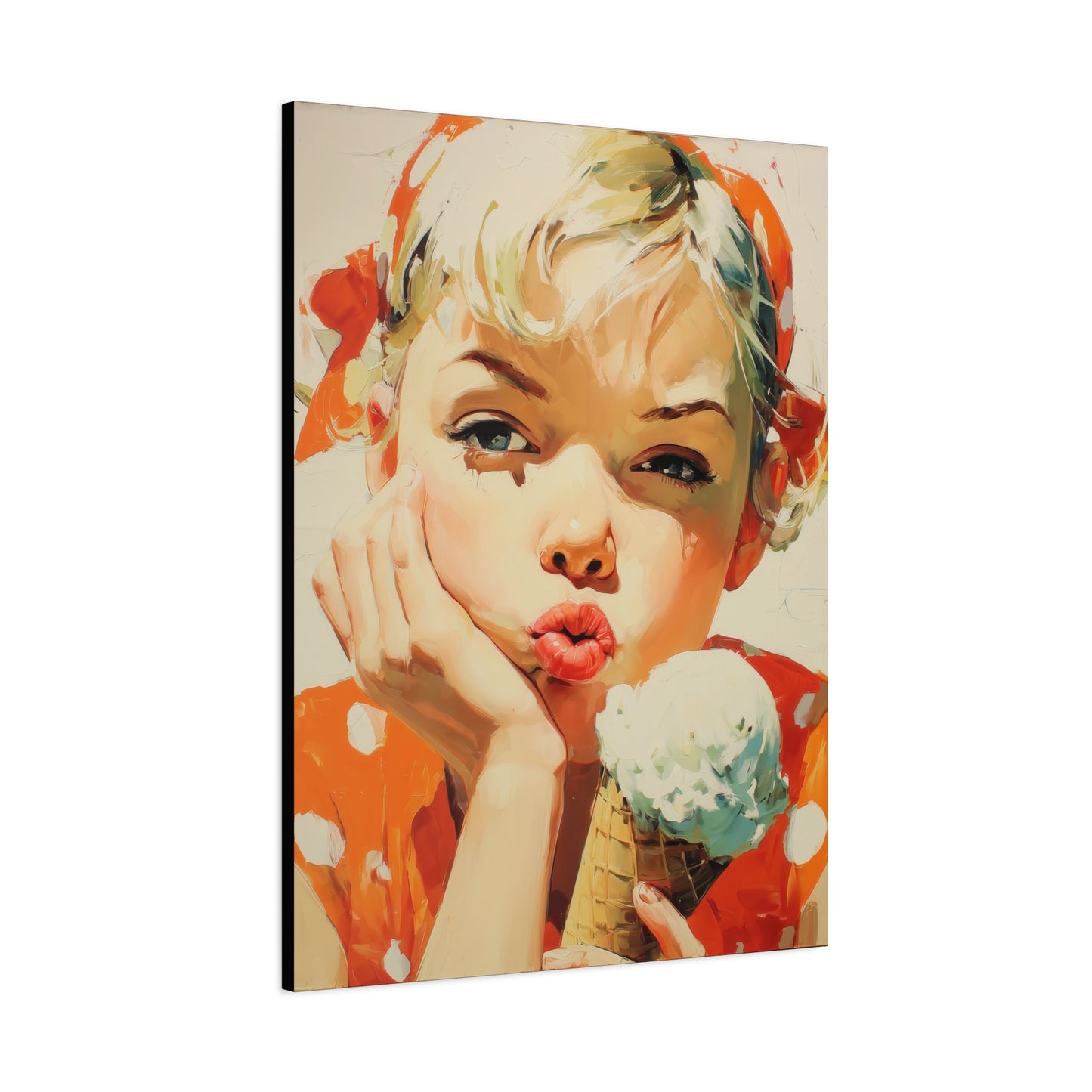 Gallery Wrapped Canvas, Sweet Summer Nostalgia, Sugar and Spice Art Canvas, Ice Cream Dreams Art – June