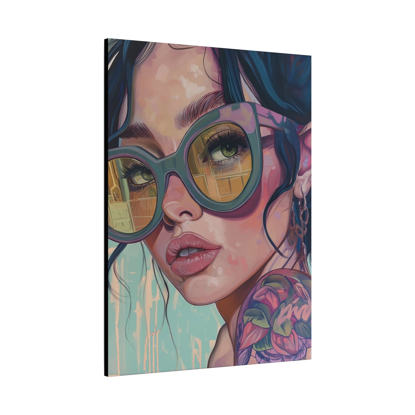 Canvas Gallery Wrap, Ladies in Lenses Wall Art, Abstract Femme Girl Art - Meg