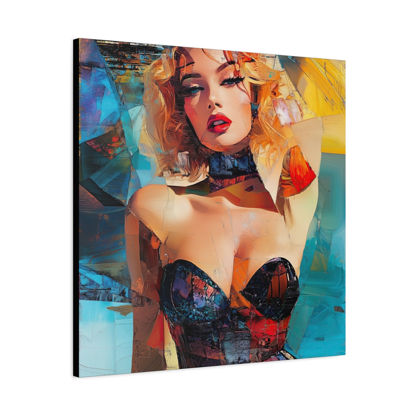 Gallery Wrapped Canvas, Guilt and Grit Adult Art Canvas, Erotic Pinup Art Canvas – Dahlia