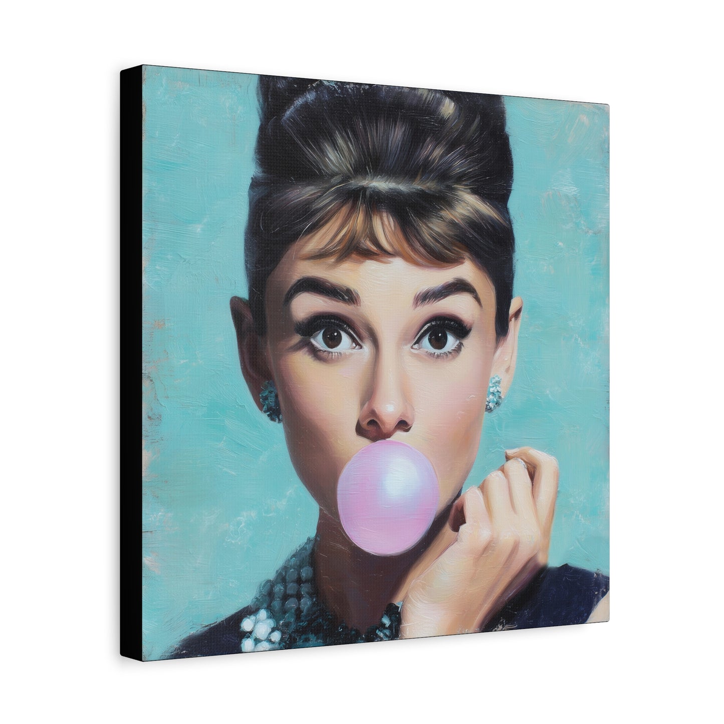 Gallery Wrapped Canvas, The Diva Project Art Canvas, Pinup Art Canvas – Audrey Hepburn - FIVE