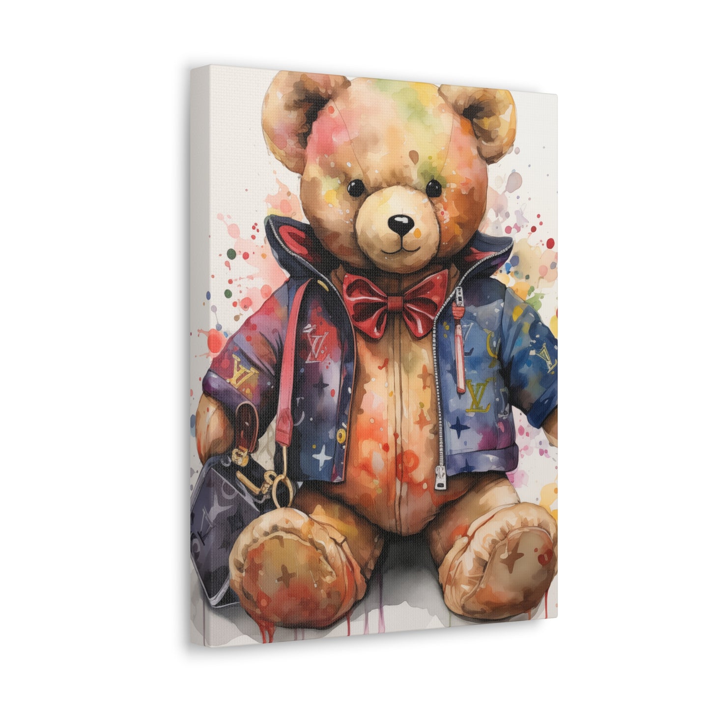 Canvas Gallery Wrap - LV Bear Wall Art - Drip