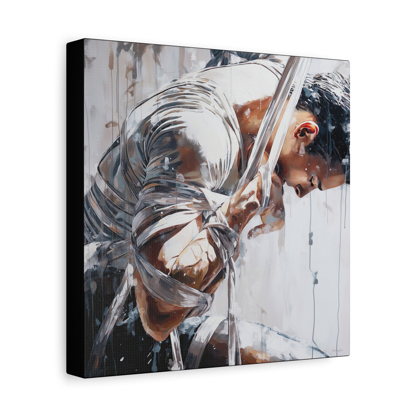 Gallery Wrapped Canvas, Ropes and Reverence Art Canvas, Erotic Shibari Art Canvas – Cassian