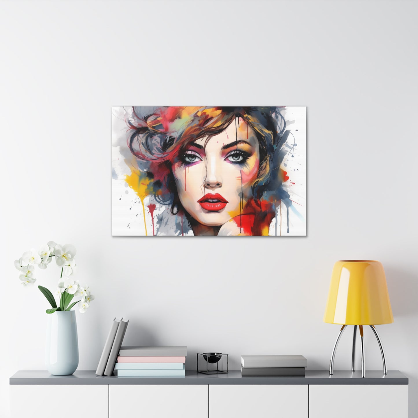 Canvas Wall Art, Gallery Wrapped Pop Art, Femme Doll Wall Art – Alessia