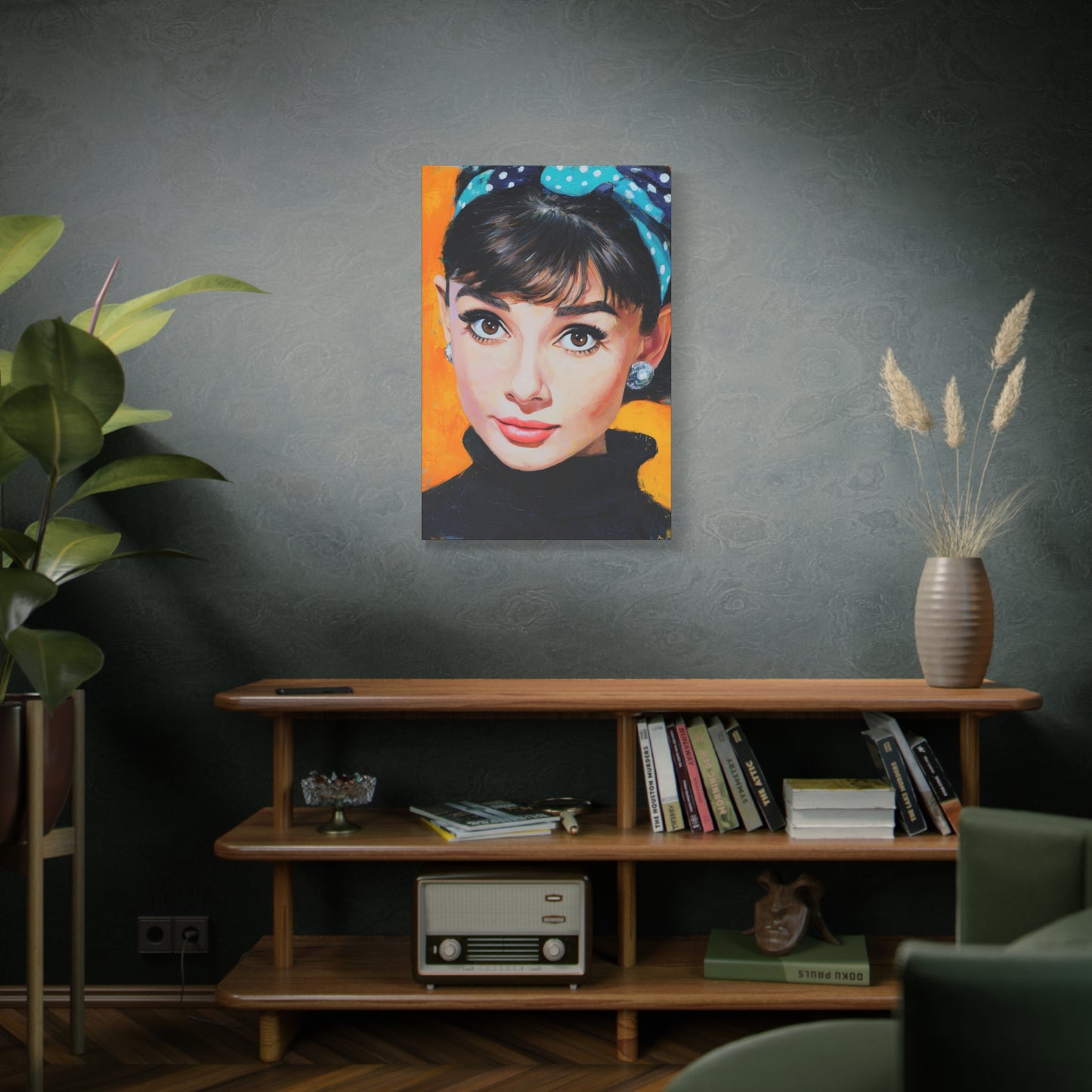 Gallery Wrapped Canvas, The Diva Project Art Canvas, Pinup Art Canvas – Audrey Hepburn - SIX