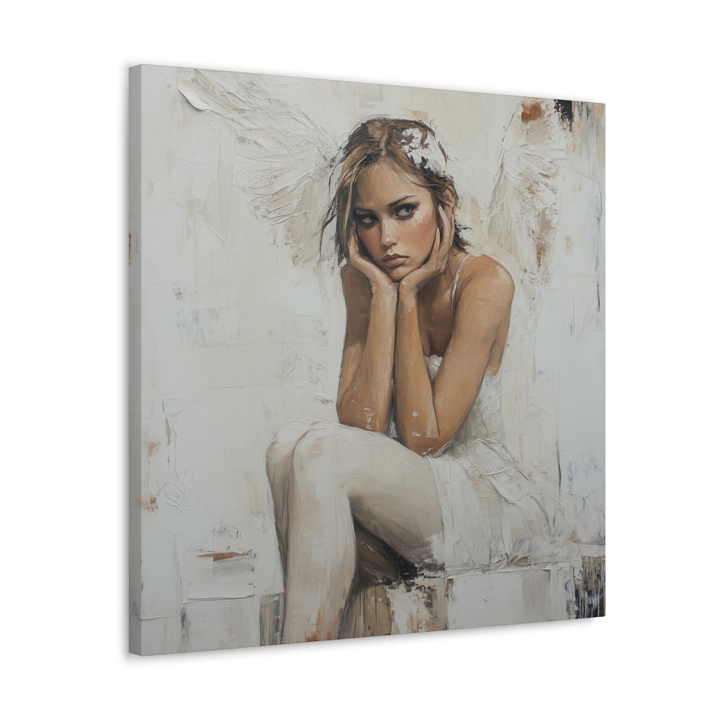 Gallery Wrapped Canvas, Sinners and Saints Art Canvas, Angel Art Canvas – Amber