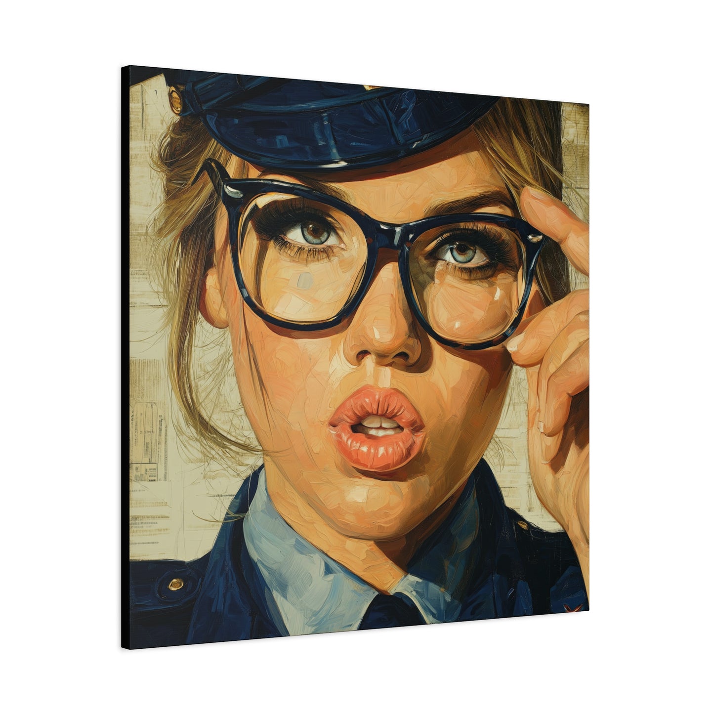 Gallery Wrapped Canvas, Liberty and Lace Art Canvas, Erotic Pinup Art Canvas – Dixie