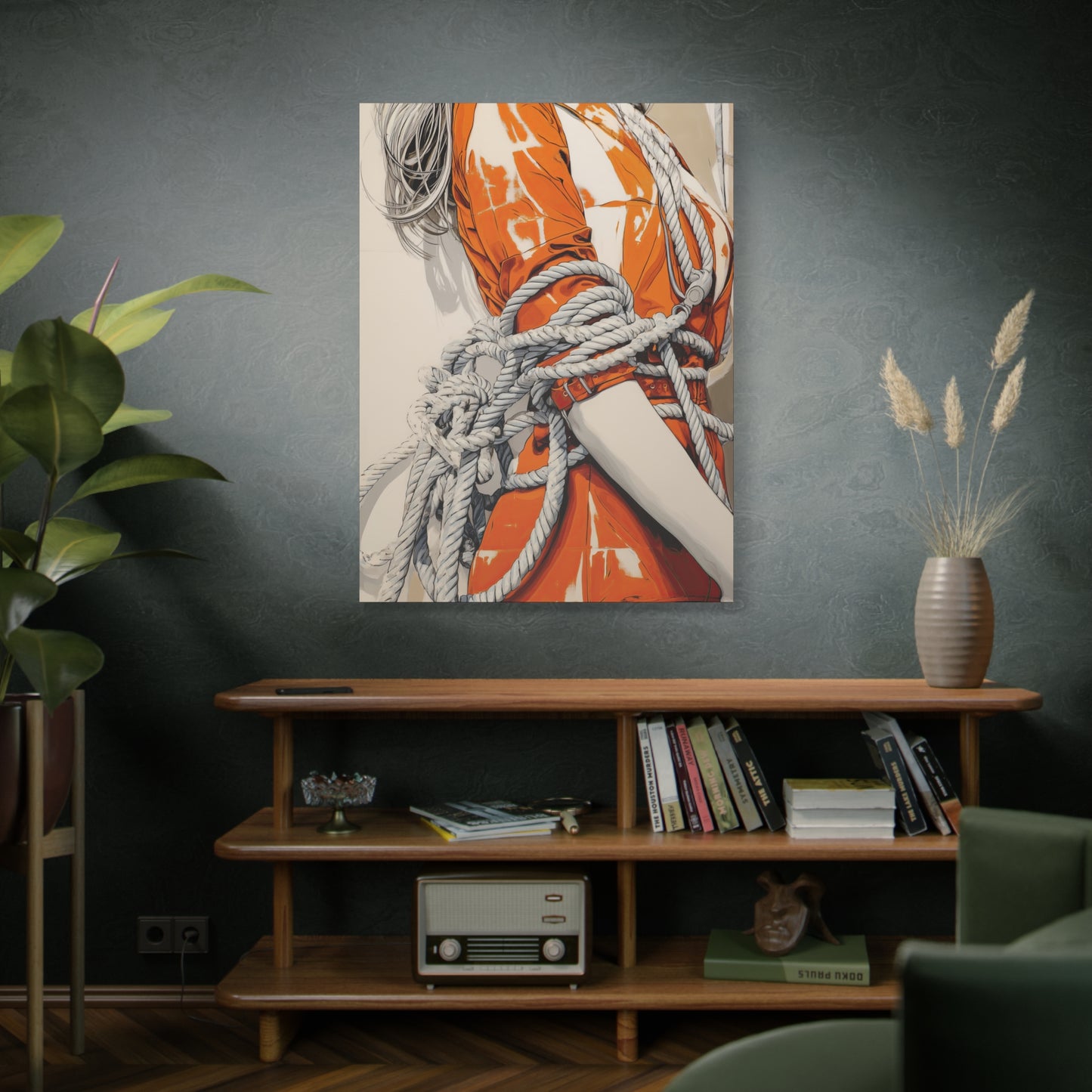 Gallery Wrapped Canvas, Ropes and Reverence Art Canvas, Erotic Shibari Art Canvas – Mei