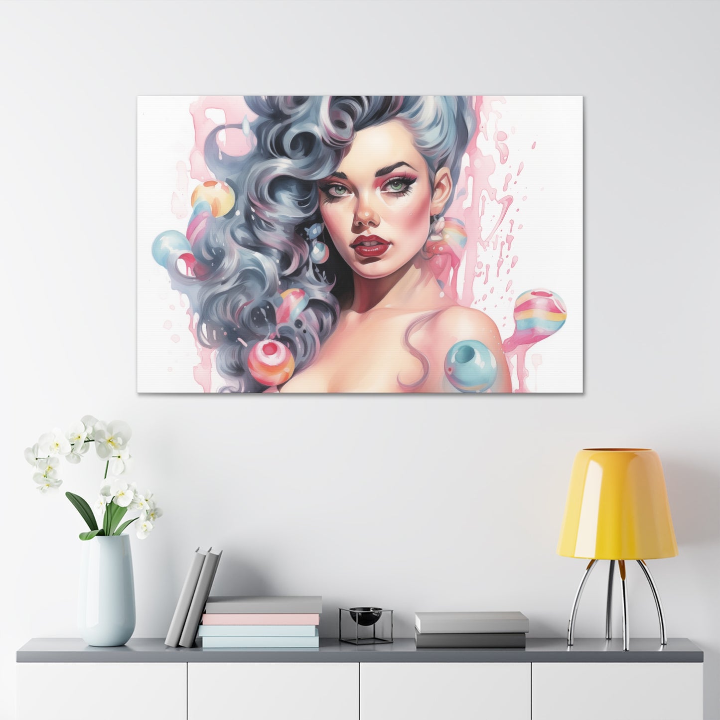 Canvas Wall Art, Gallery Wrapped Pop Art, Femme Doll Wall Art – Lux