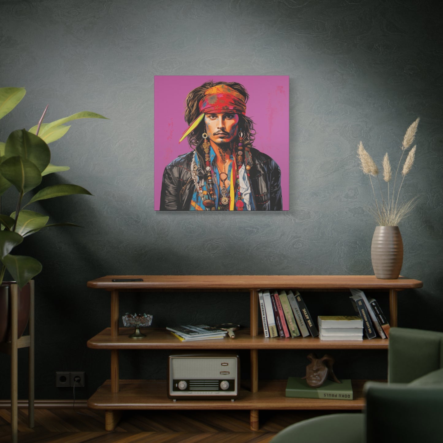 Gallery Wrapped Canvas, Celebrity Inspired, Pop Art Canvas – Johnny