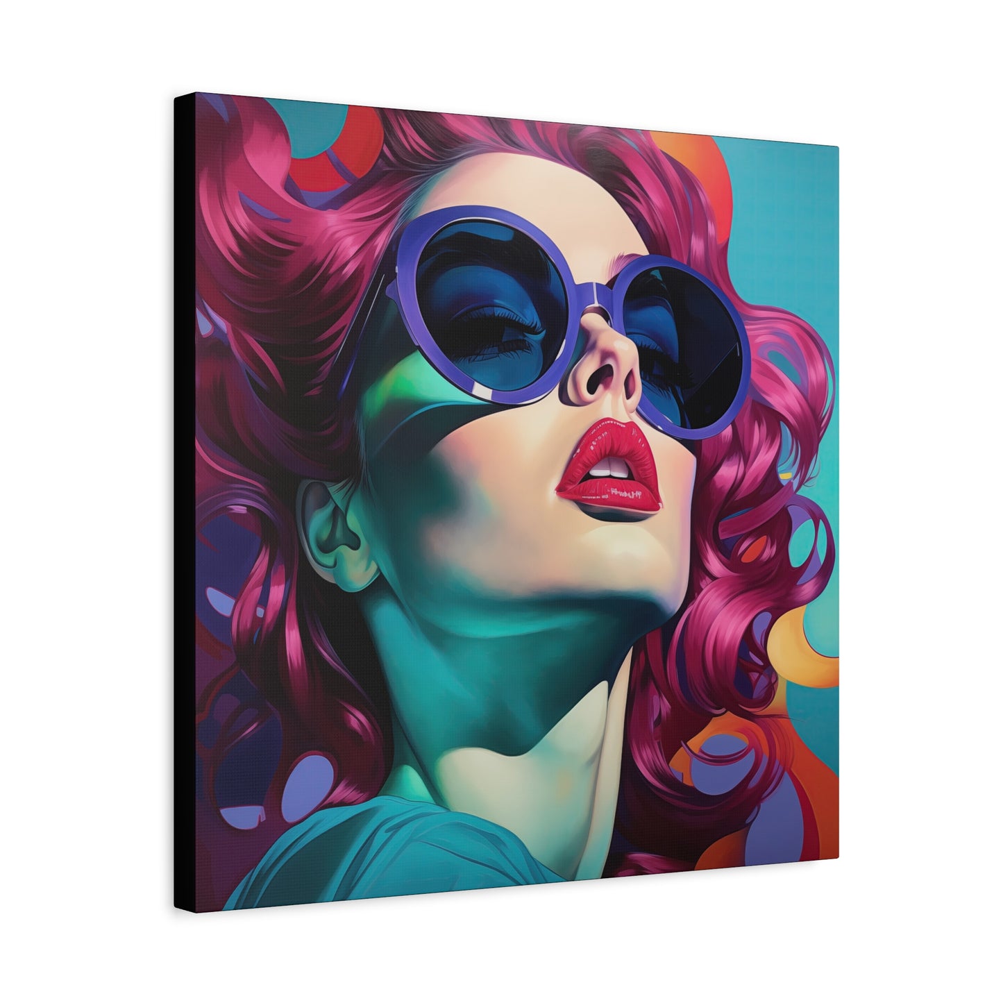 Canvas Gallery Wrapped High-Fashion Wall Art, Stylish Decor, Retro Femme Doll Pop Art – Electra