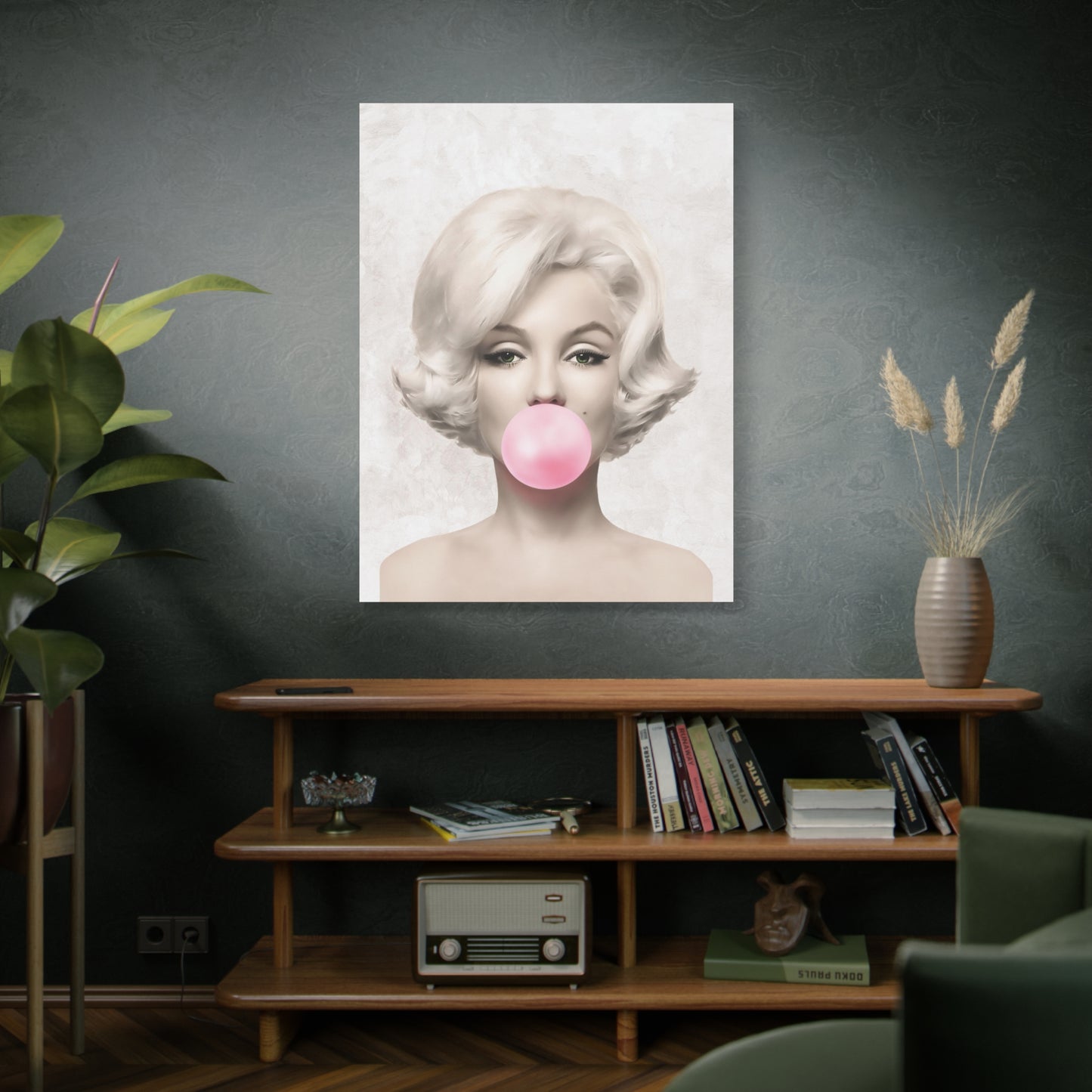 Gallery Wrapped Canvas, Marilyn Monroe Art Canvas, Celebrity Diva Art Canvas – Marilyn Monroe Bubblegum