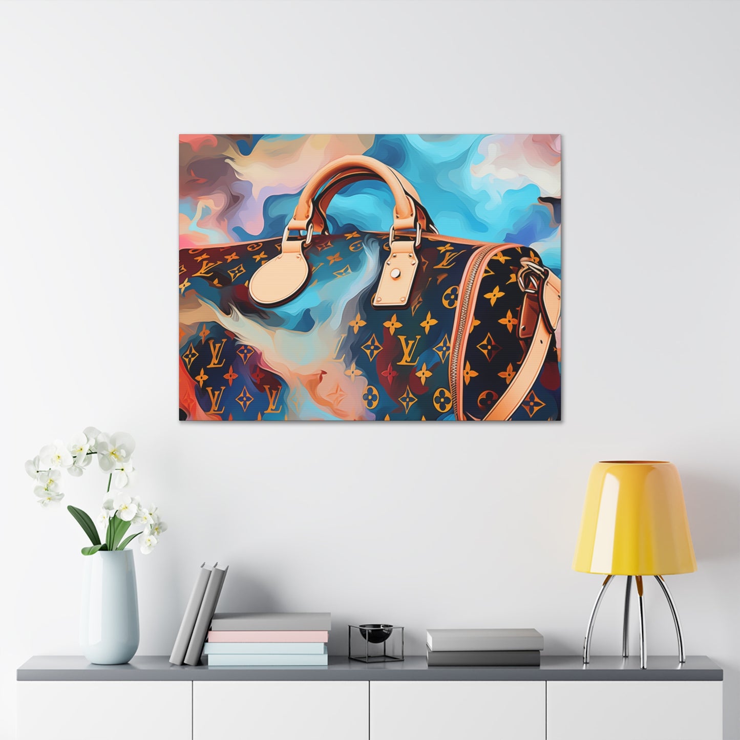 Canvas Gallery Wrap - LV Designer Inspired Wall Art - Abstract