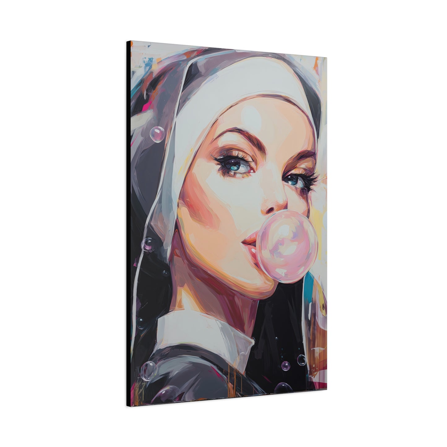 Gallery Wrapped Canvas, Habits and Heresy Art Canvas, Naughty Nuns Art Canvas – Sister Justina