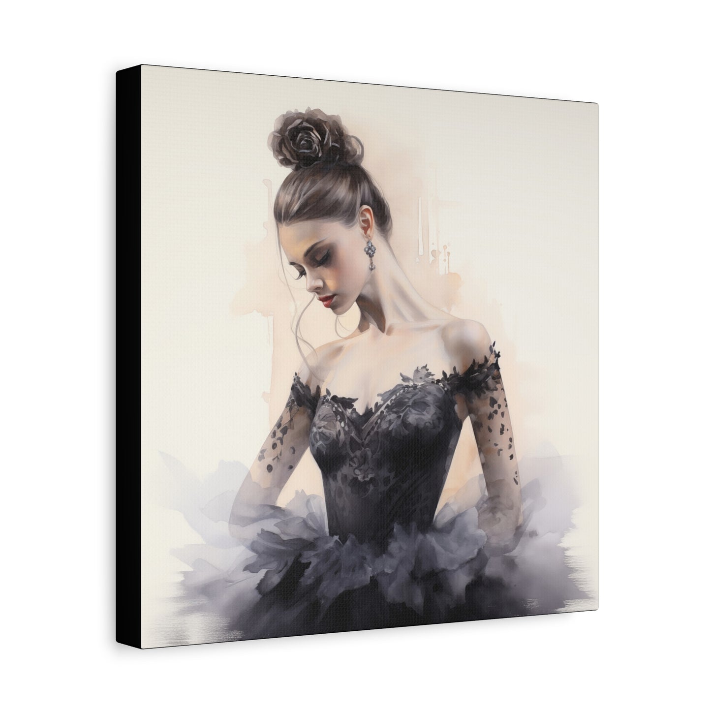 Pointes and Platforms, Gallery Wrapped Canvas, Ballerina Beauty, Ballet Art Canvas – Lola