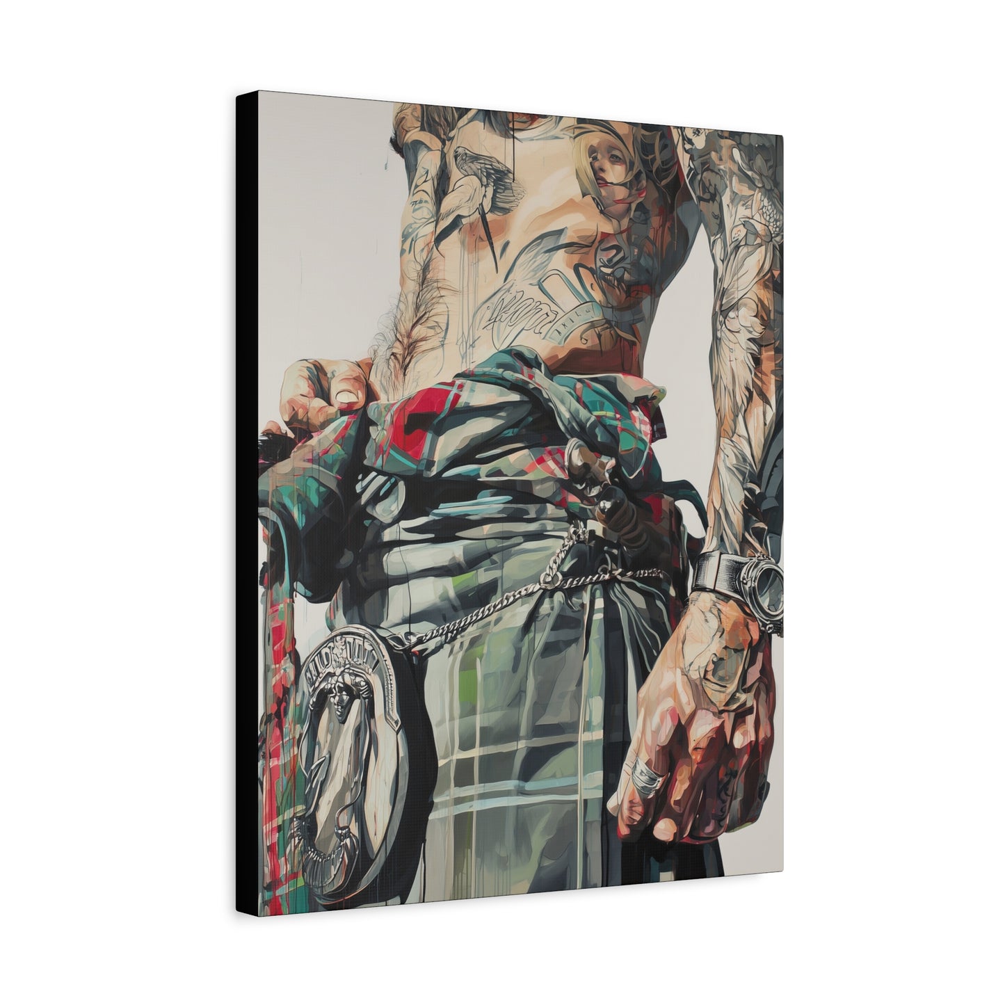 Gallery Wrapped Canvas, Kilts and Carnage Art Canvas, Erotic Pinup Art Canvas – Fraser