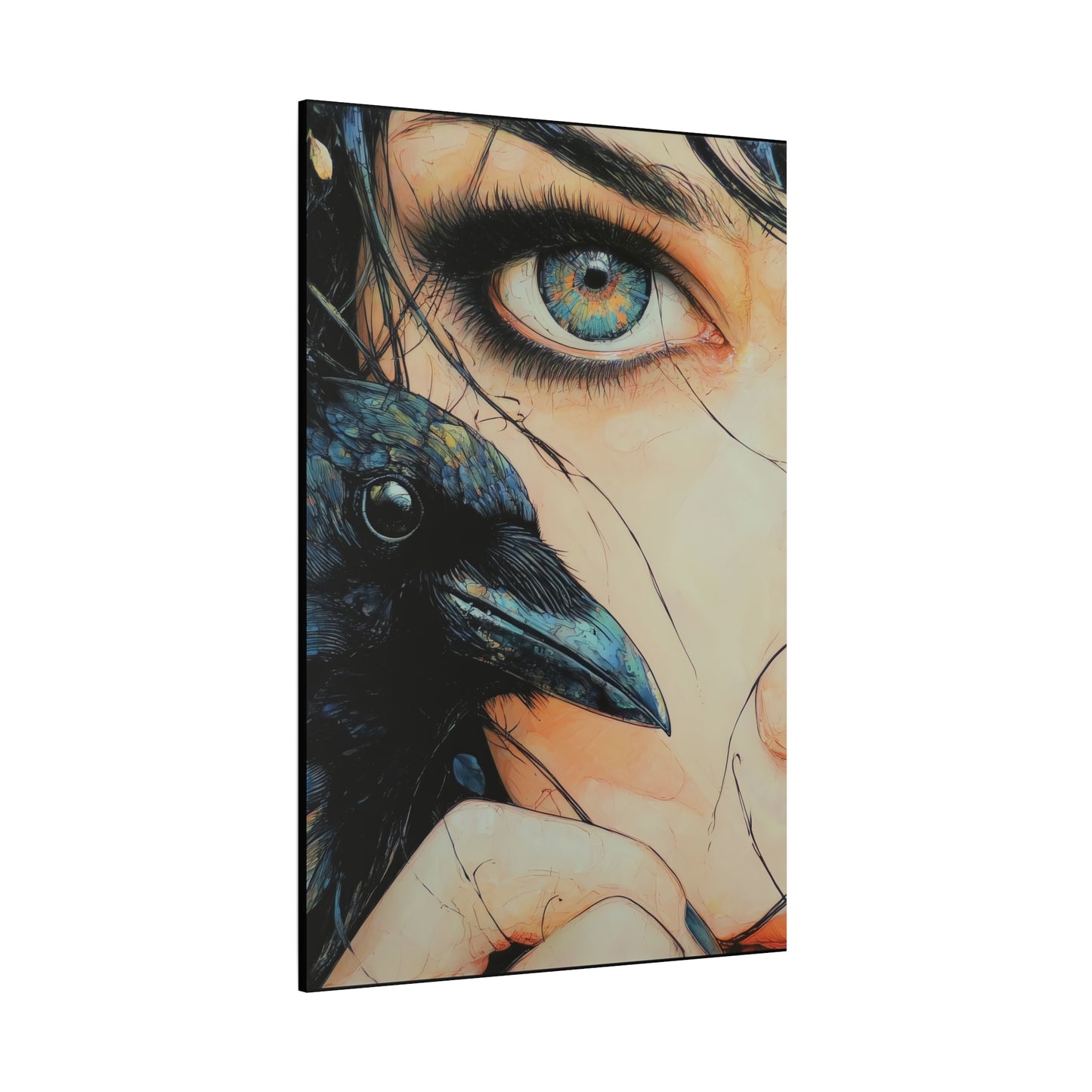 Gallery Wrapped Canvas, Myth and Bones Gothic Art Canvas, Dark Muse Canvas - Zephyra