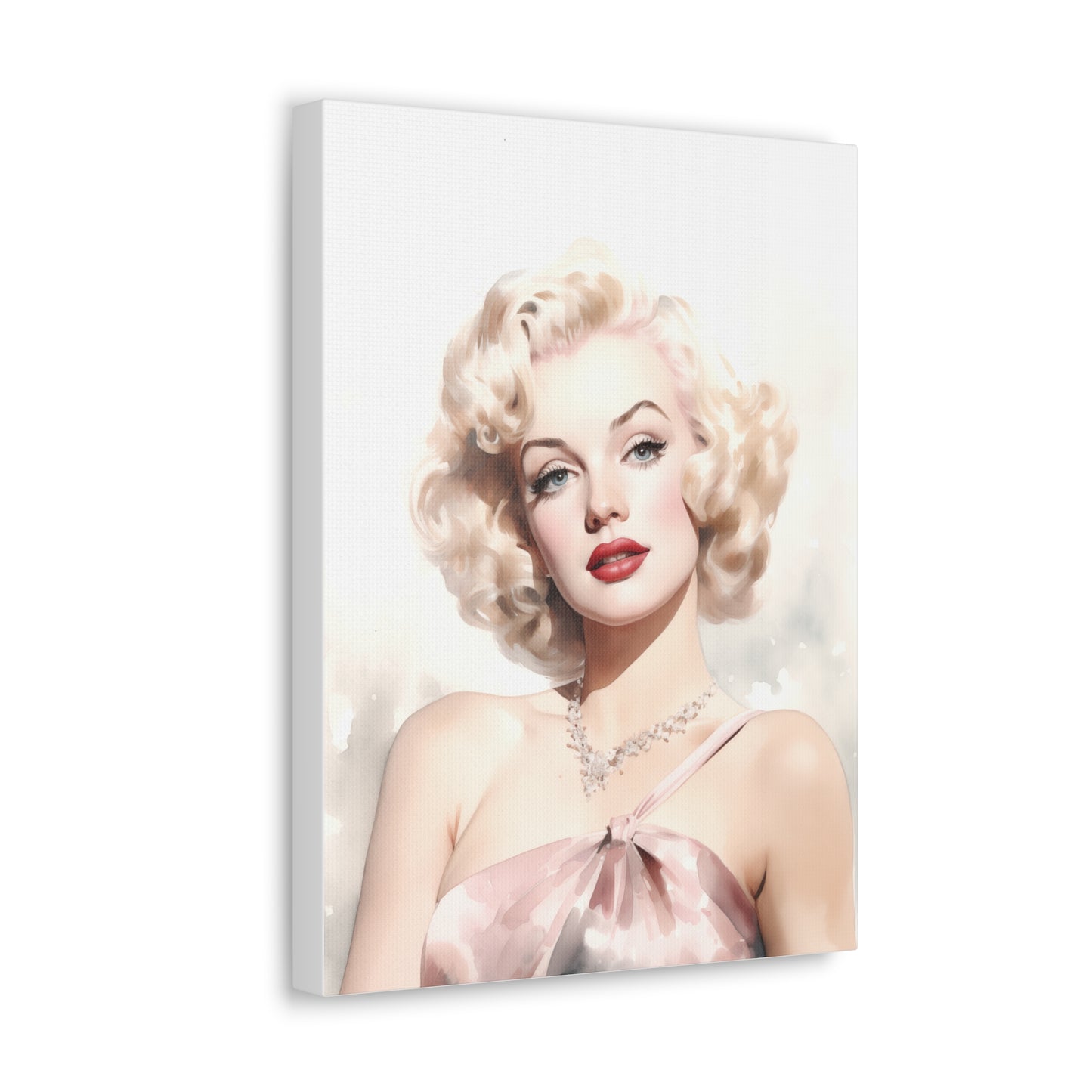 Canvas Wall Art, Gallery Wrapped Pop Art, Celebrity Wall Art – Marilyn Monroe - Pink