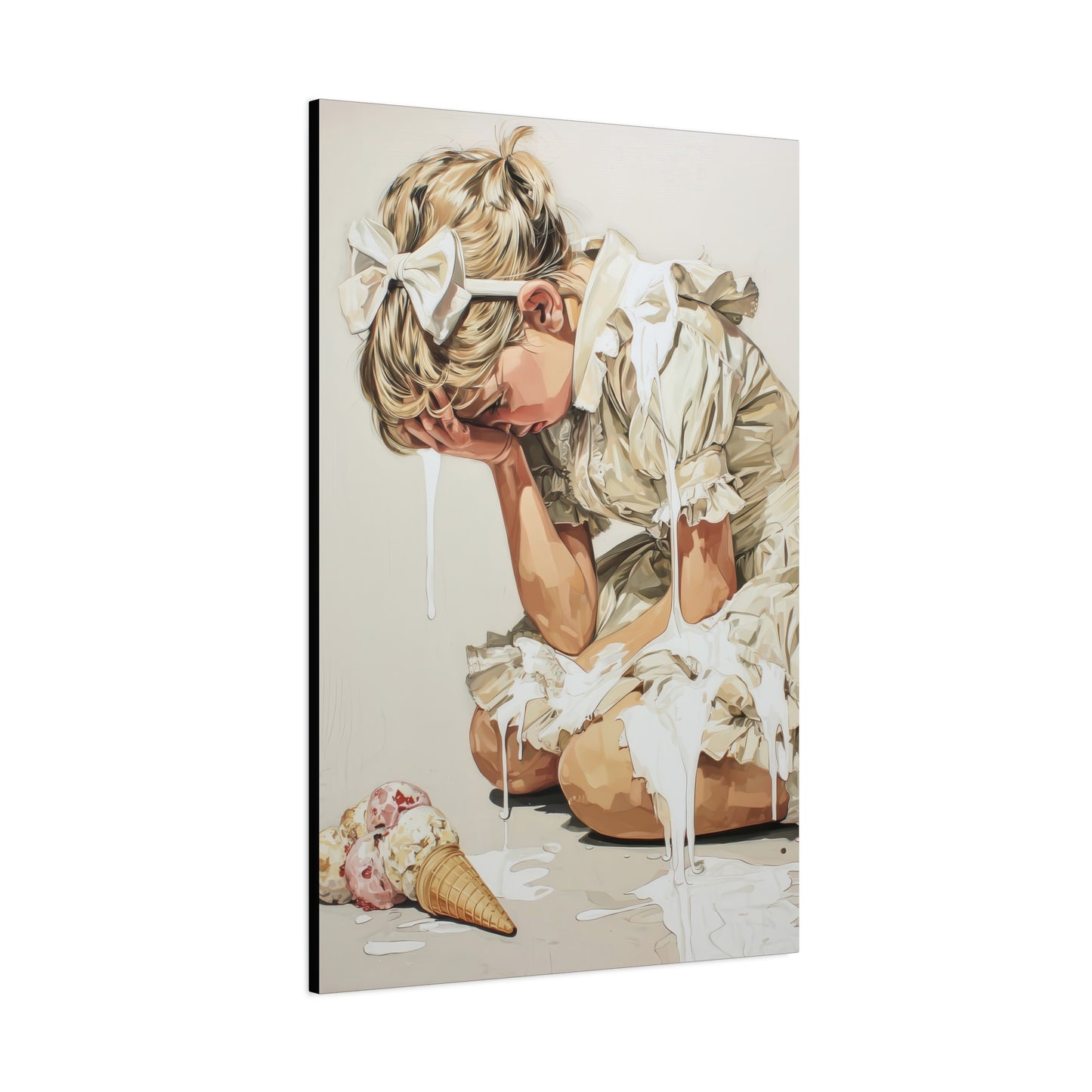 Gallery Wrapped Canvas, Sweet Summer Nostalgia, Sugar and Spice Art Canvas, Ice Cream Dreams Art – Clara