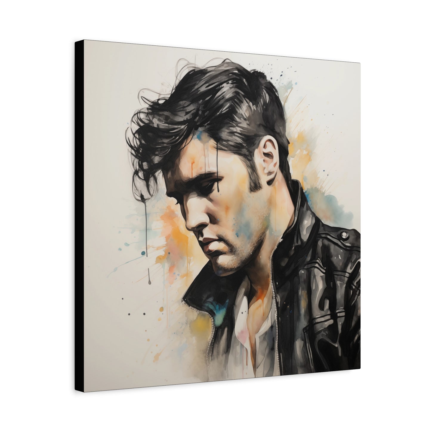Gallery Wrapped Canvas, Celebrity Inspired, Pop Art Canvas – Elvis Also