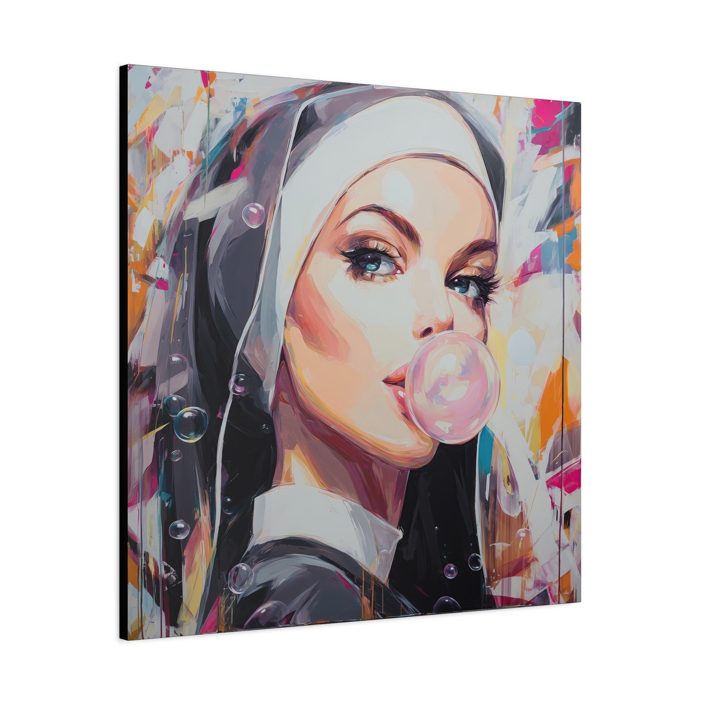 Gallery Wrapped Canvas, Habits and Heresy Art Canvas, Naughty Nuns Art Canvas – Sister Justina