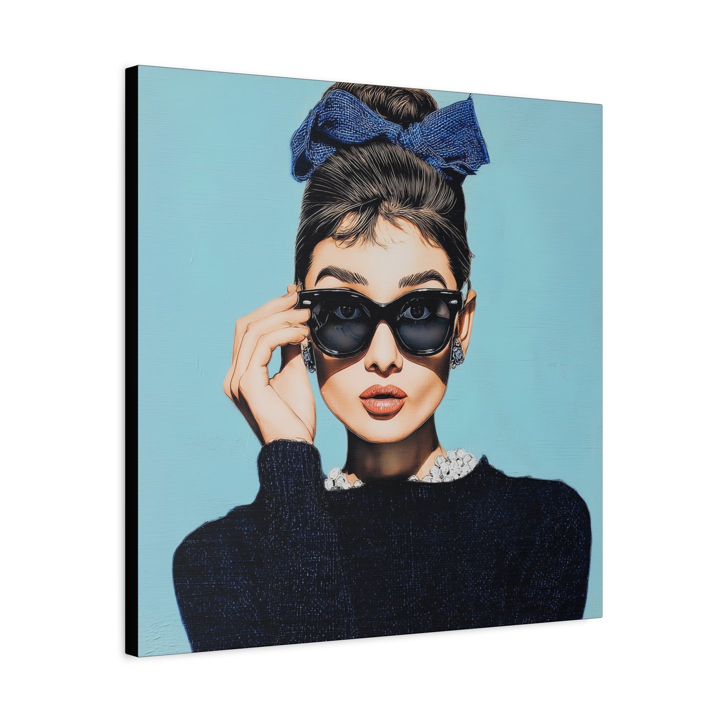 Gallery Wrapped Canvas, The Diva Project Art Canvas, Pinup Art Canvas – Audrey Hepburn - THREE
