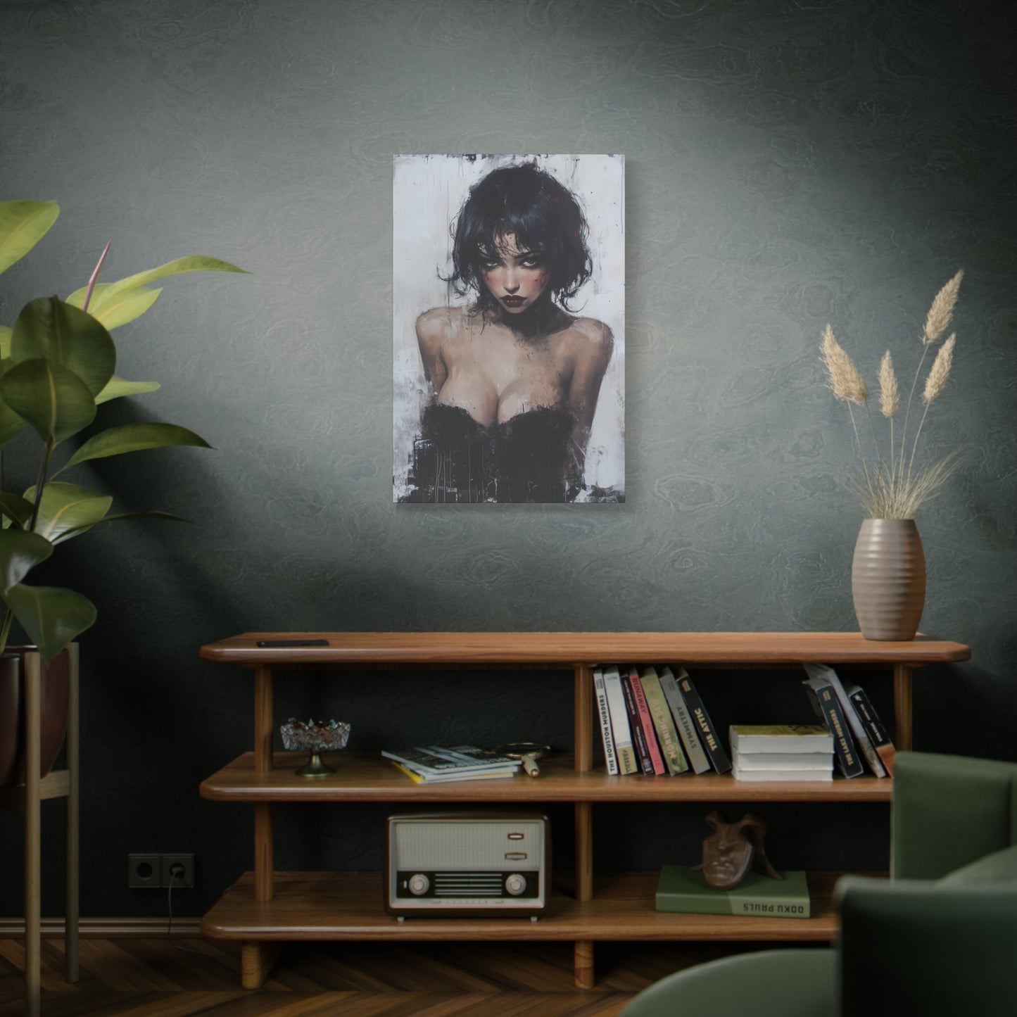 Gallery Wrapped Canvas, Sinners and Saints Art Canvas, Erotic Pinup Art Canvas – Lorna
