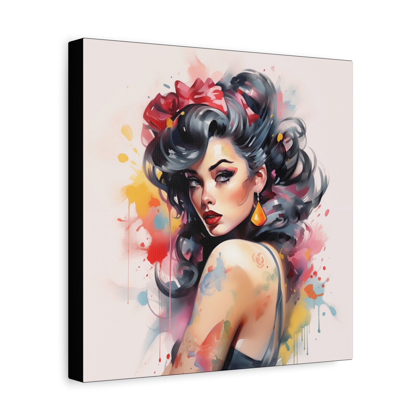 Canvas Wall Art, Gallery Wrapped Pop Art, Femme Doll Wall Art – Genevieve