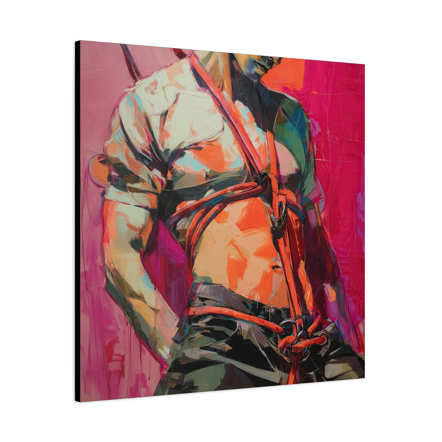 Gallery Wrapped Canvas, Ropes and Reverence Art Canvas, Erotic Shibari Art Canvas – Soren