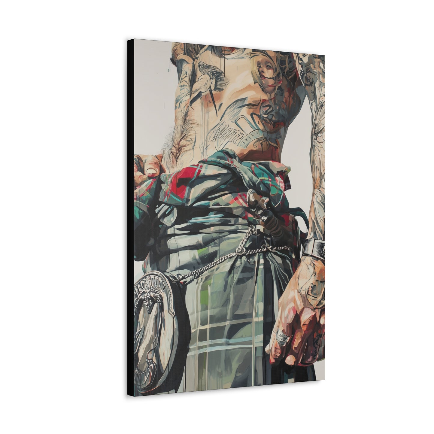 Gallery Wrapped Canvas, Kilts and Carnage Art Canvas, Erotic Pinup Art Canvas – Rory