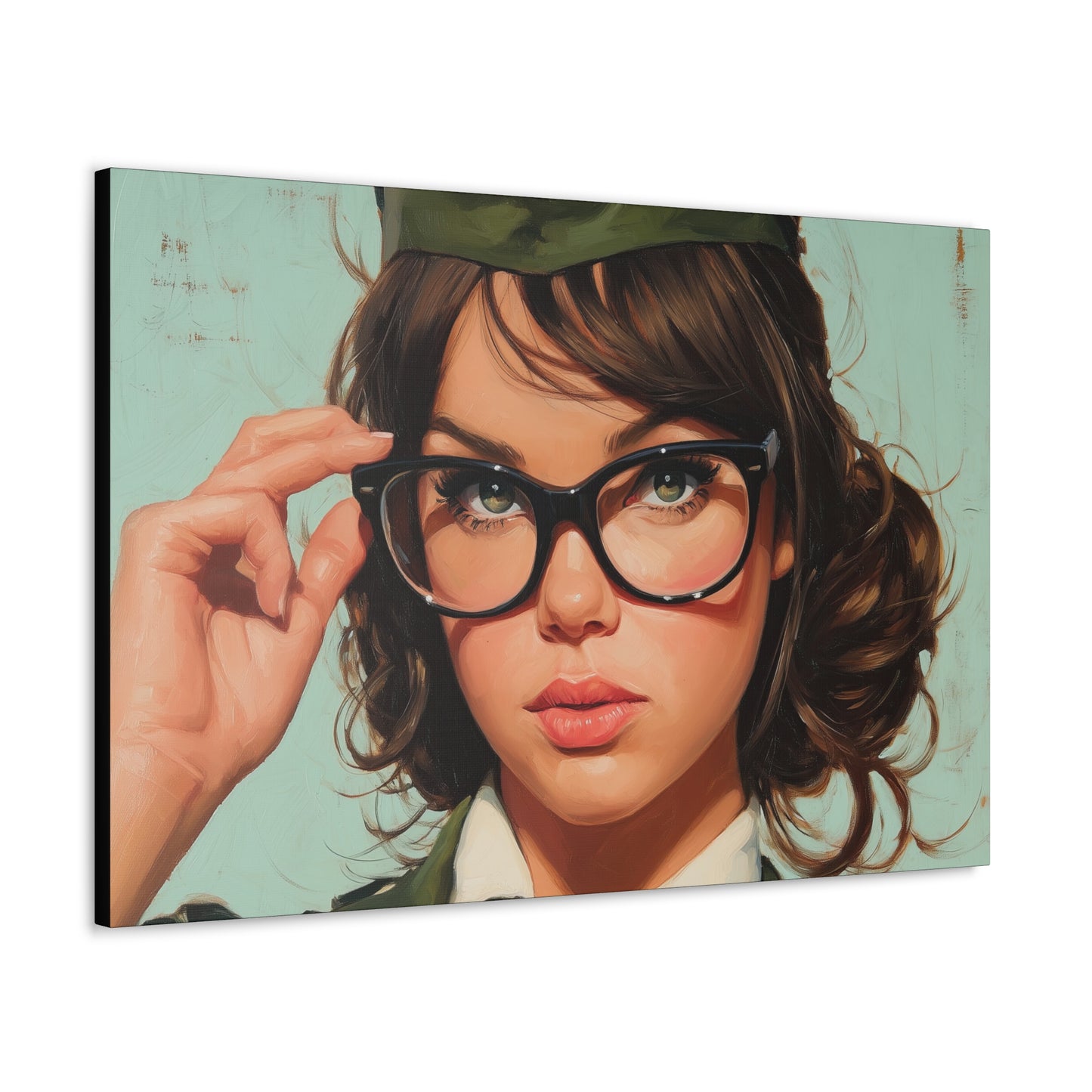 Gallery Wrapped Canvas, Liberty and Lace Art Canvas, Erotic Pinup Art Canvas – Piper