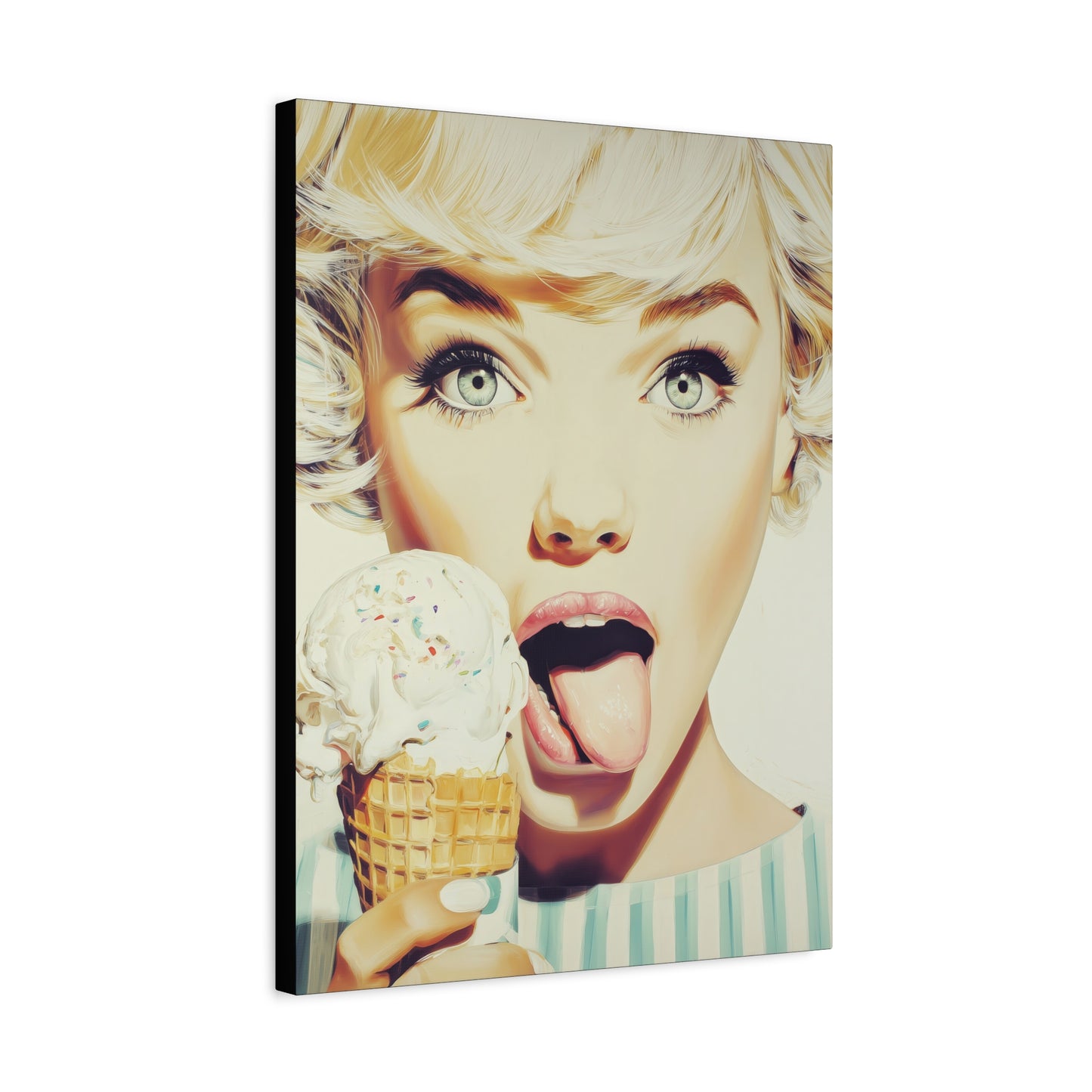 Gallery Wrapped Canvas, Sweet Summer Nostalgia, Sugar and Spice Art Canvas, Ice Cream Dreams Art – Tilly
