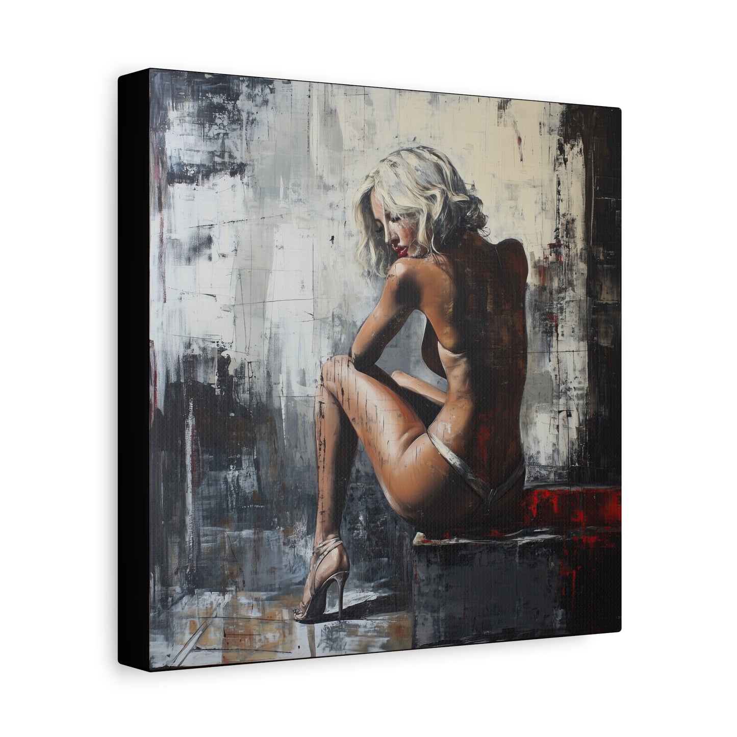 Gallery Wrapped Canvas, Guilt and Grit Adult Art Canvas, Erotic Pinup Art Canvas – Verona