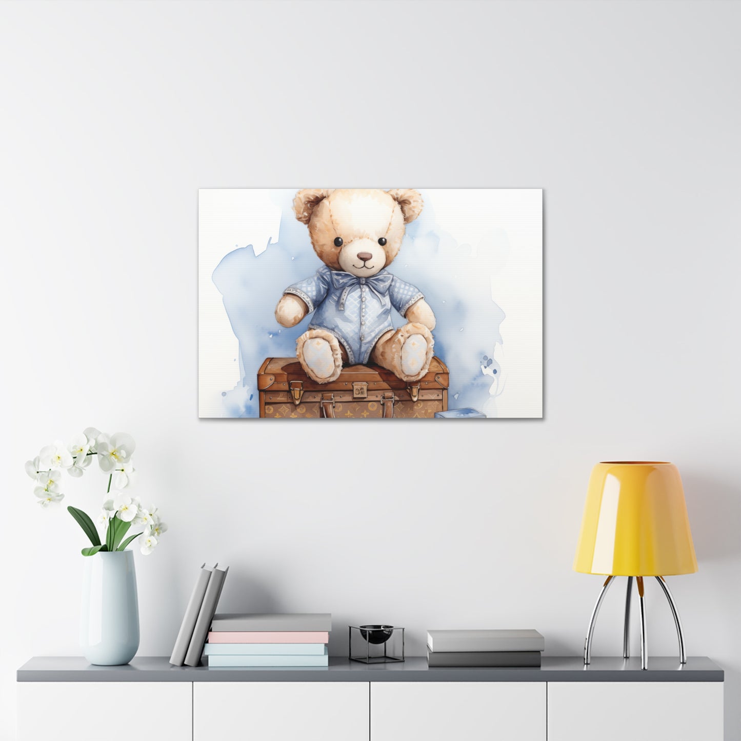 Canvas Gallery Wrap - LV Bear Wall Art - Blu