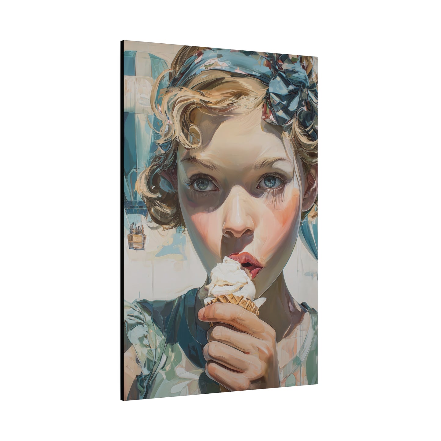 Gallery Wrapped Canvas, Sweet Summer Nostalgia, Sugar and Spice Art Canvas, Ice Cream Dreams Art – Lottie