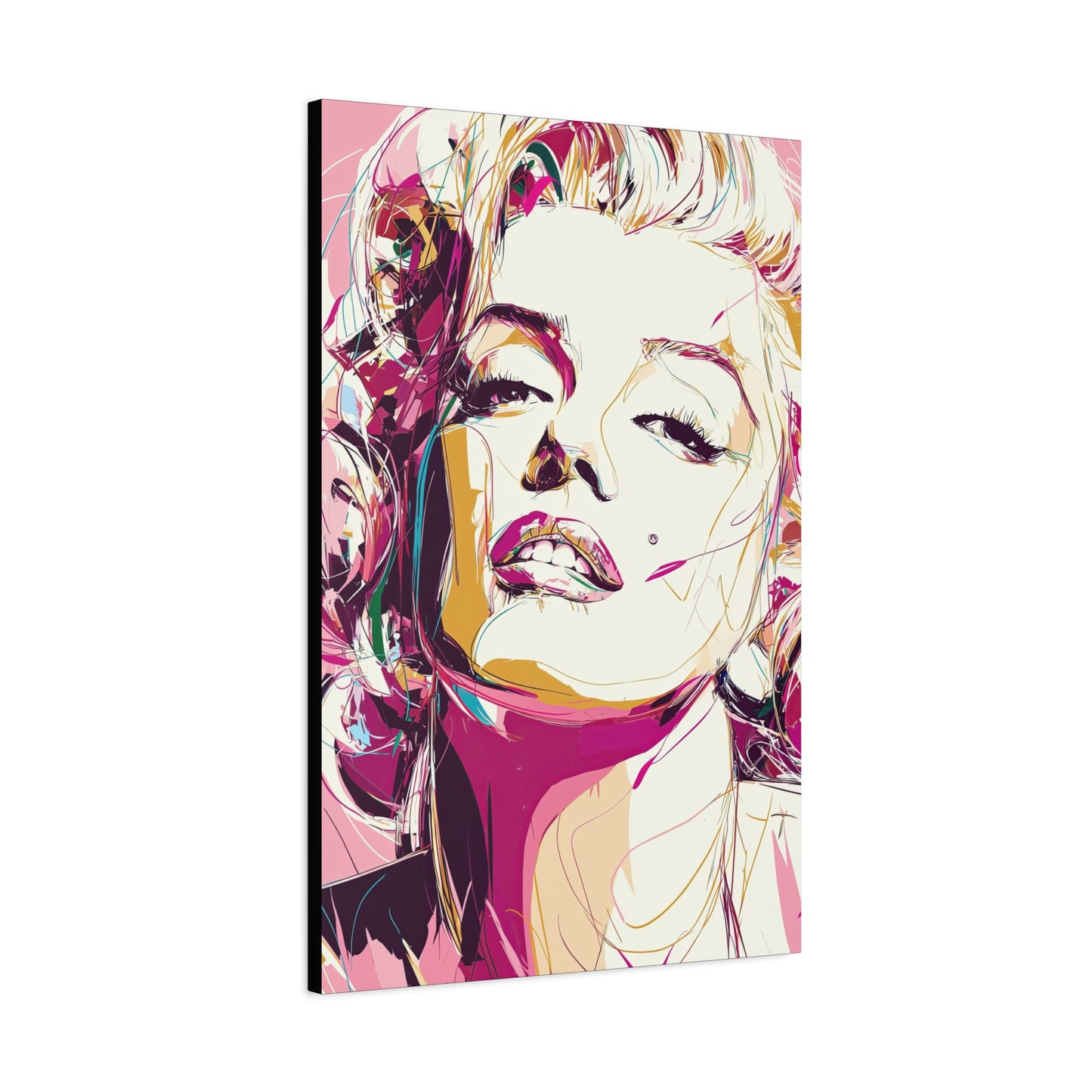 Gallery Wrapped Canvas, The Diva Project Art Canvas, Pinup Art Canvas – Marilyn Monroe - SIX