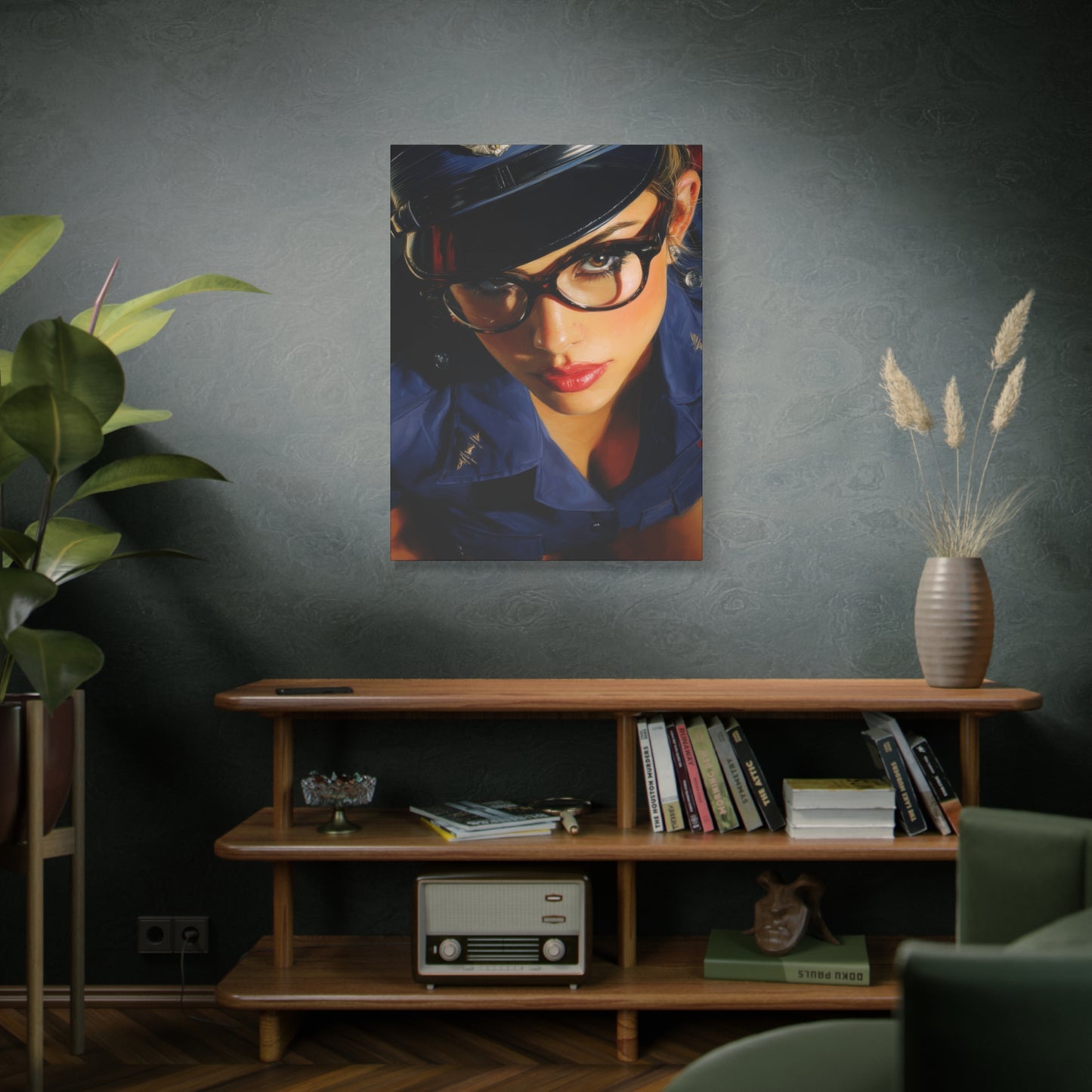 Gallery Wrapped Canvas, Liberty and Lace Art Canvas, Erotic Pinup Art Canvas – Janice