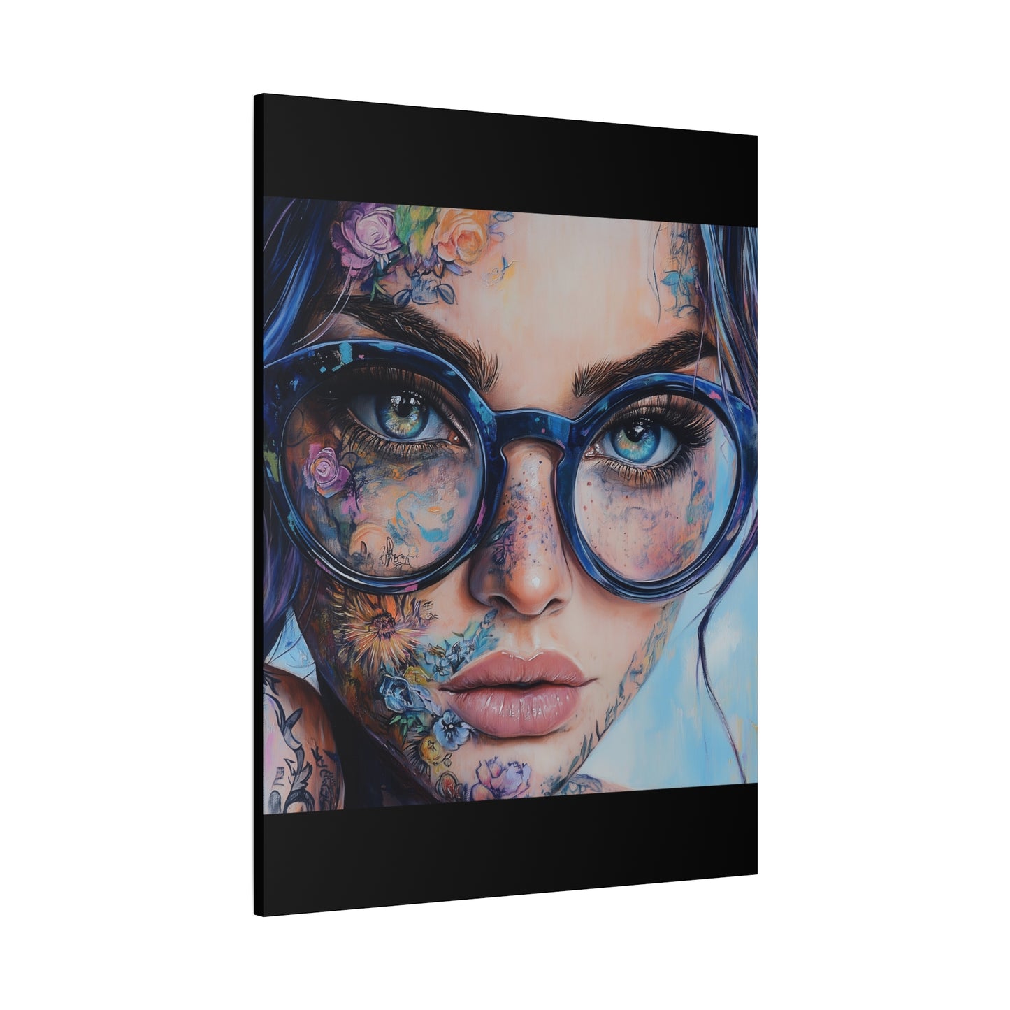 Canvas Gallery Wrap, Ladies in Lenses Wall Art, Abstract Femme Girl Art - Sara