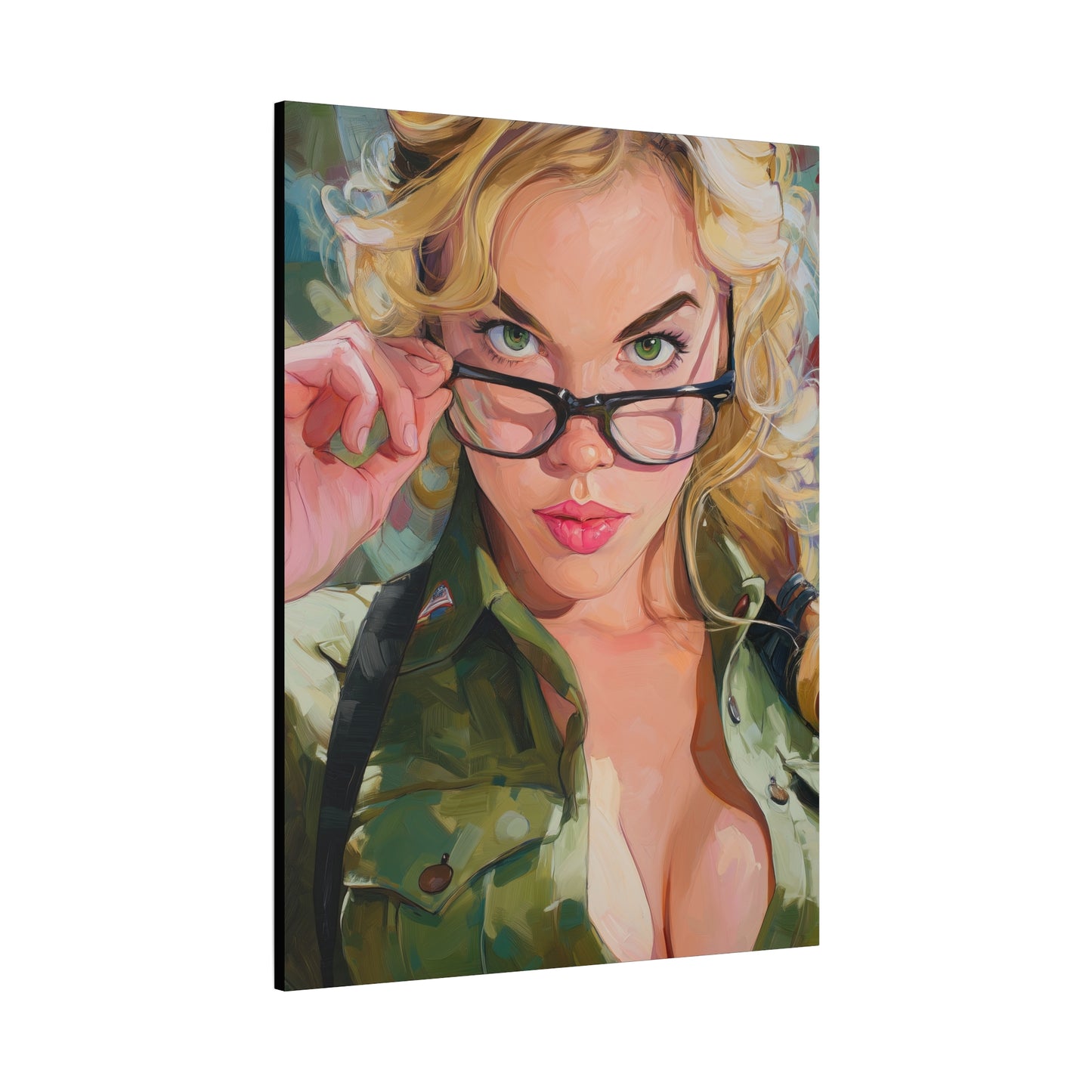 Gallery Wrapped Canvas, Liberty and Lace Art Canvas, Erotic Pinup Art Canvas – Barb