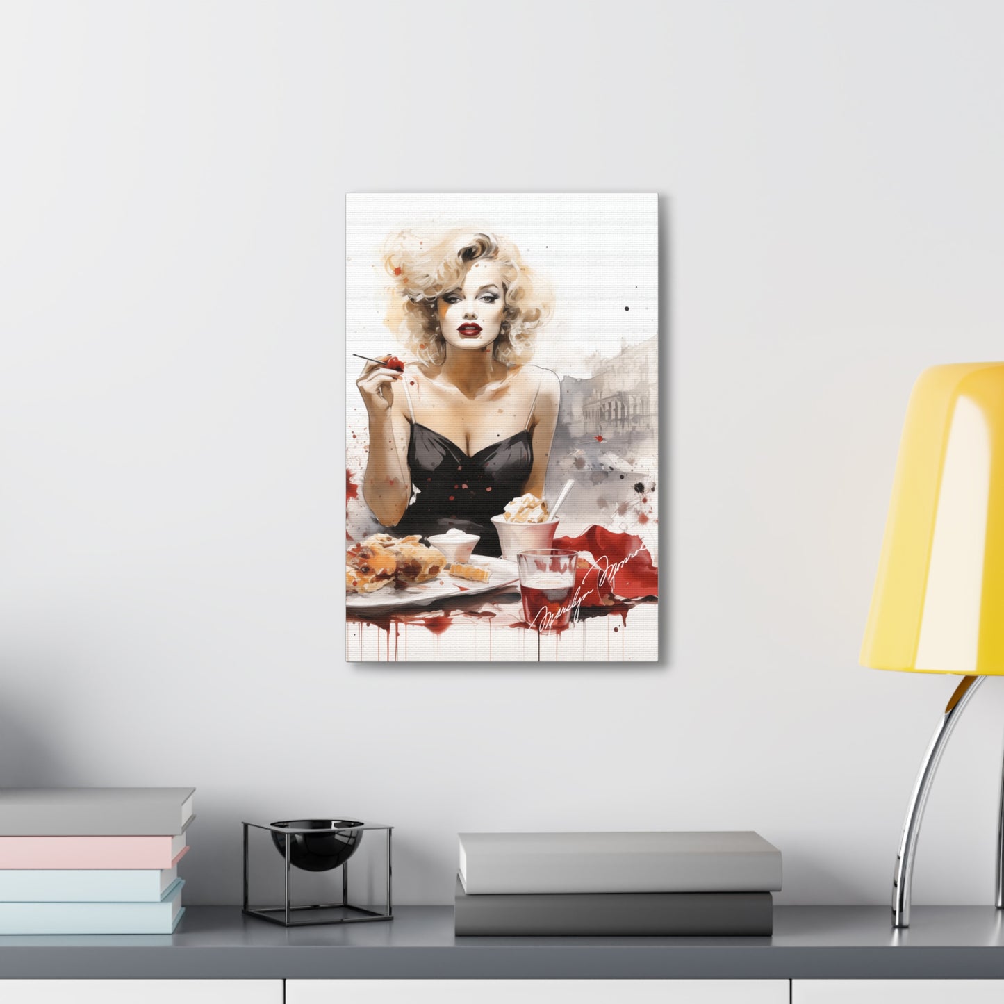 Canvas Wall Art, Gallery Wrapped Pop Art, Celebrity Wall Art – Marilyn Monroe - Cafe