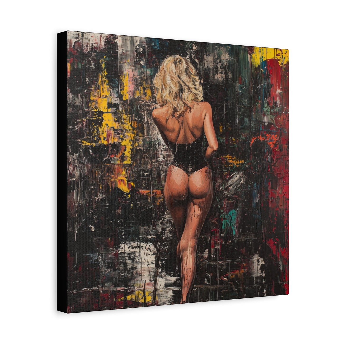 Gallery Wrapped Canvas, Guilt and Grit Adult Art Canvas, Erotic Pinup Art Canvas – Dahlina
