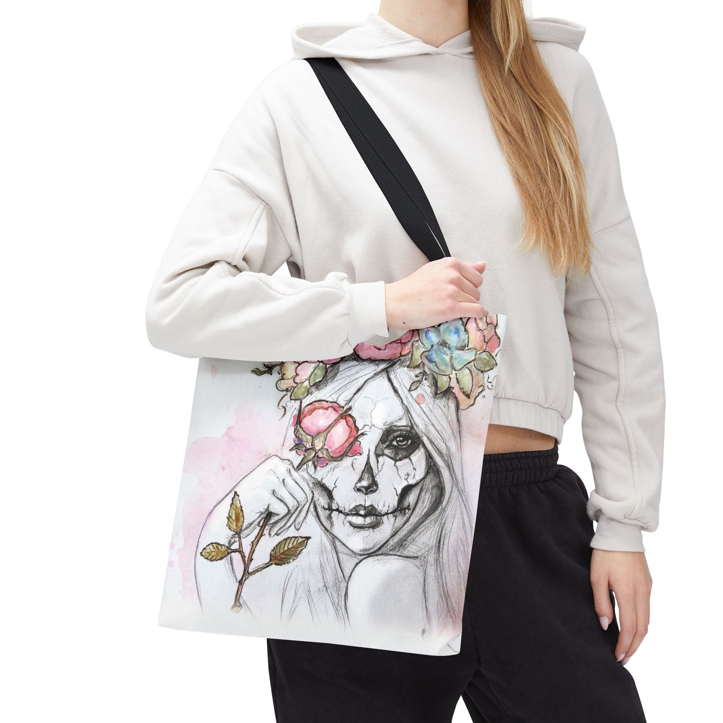 Calavera Catrina Tote Bag, Utility Tote - Dia de los Muertos Tote - Day of the Dead