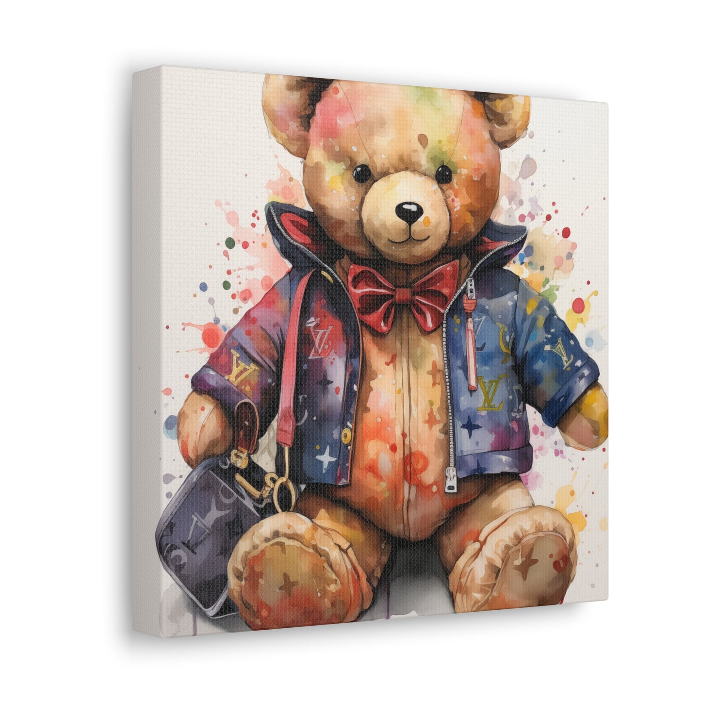 Canvas Gallery Wrap - LV Bear Wall Art - Drip